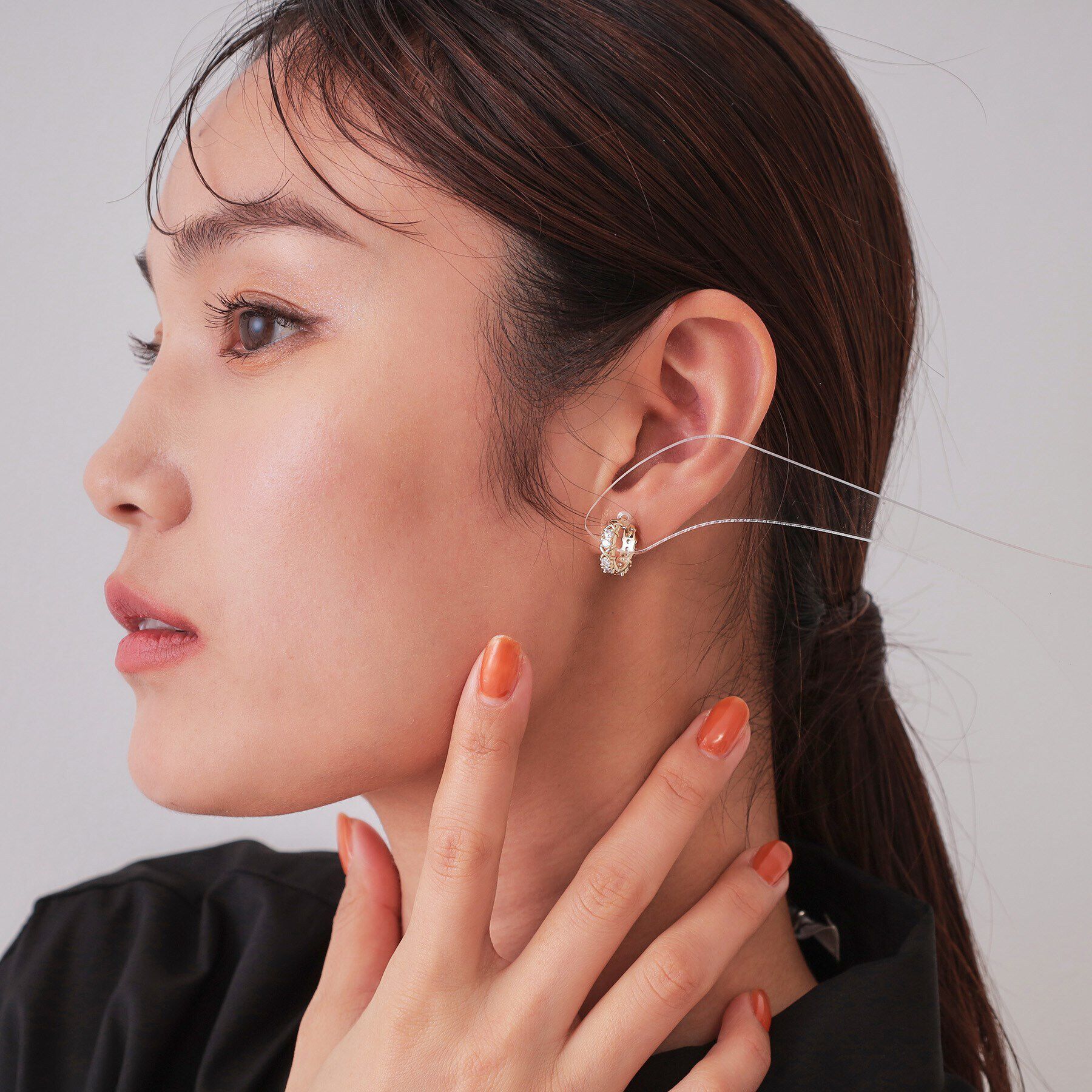 OPAQUE.CLIP「ビジューワンタッチピアス」|ピアス|