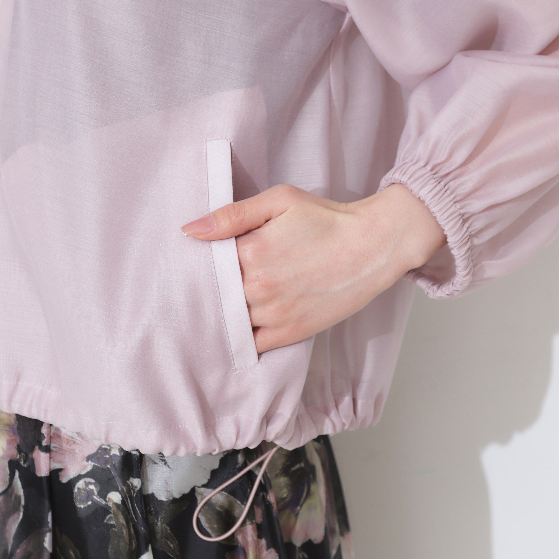 Couture broach「【マシンウォッシャブル・シアー】袖シャーリングシアーブルゾン」|ブルゾン・スタジャン|
