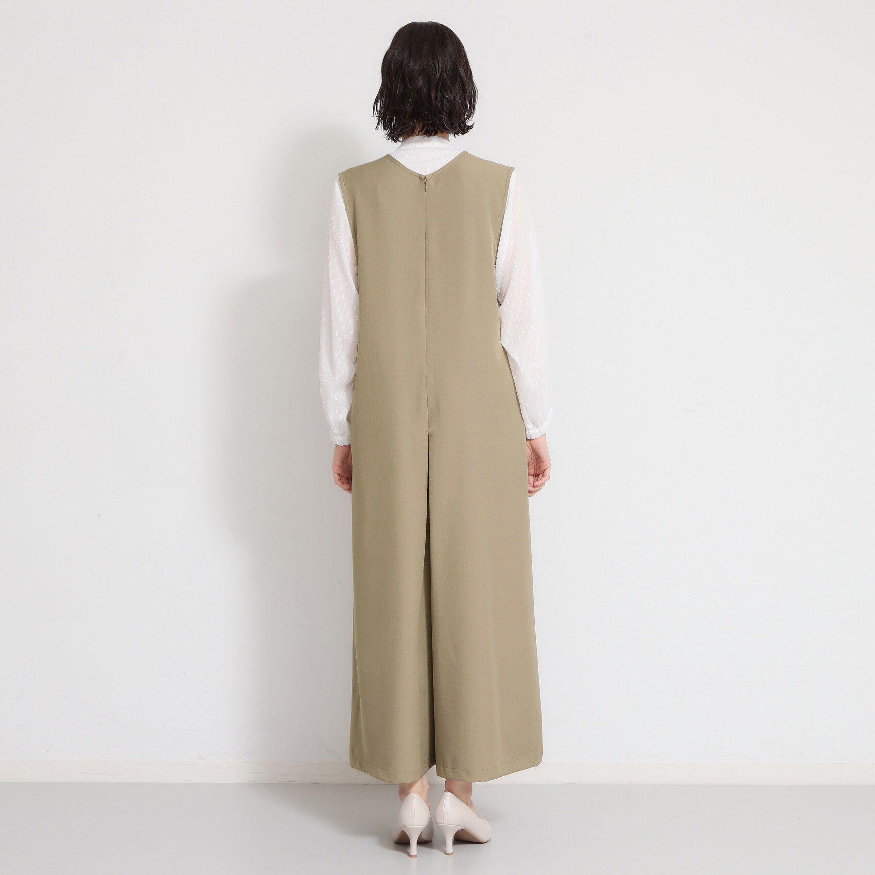 THE SHOP TK「【きれいめにもカジュアルにも】Vネックオールインワン」|オールインワン|
