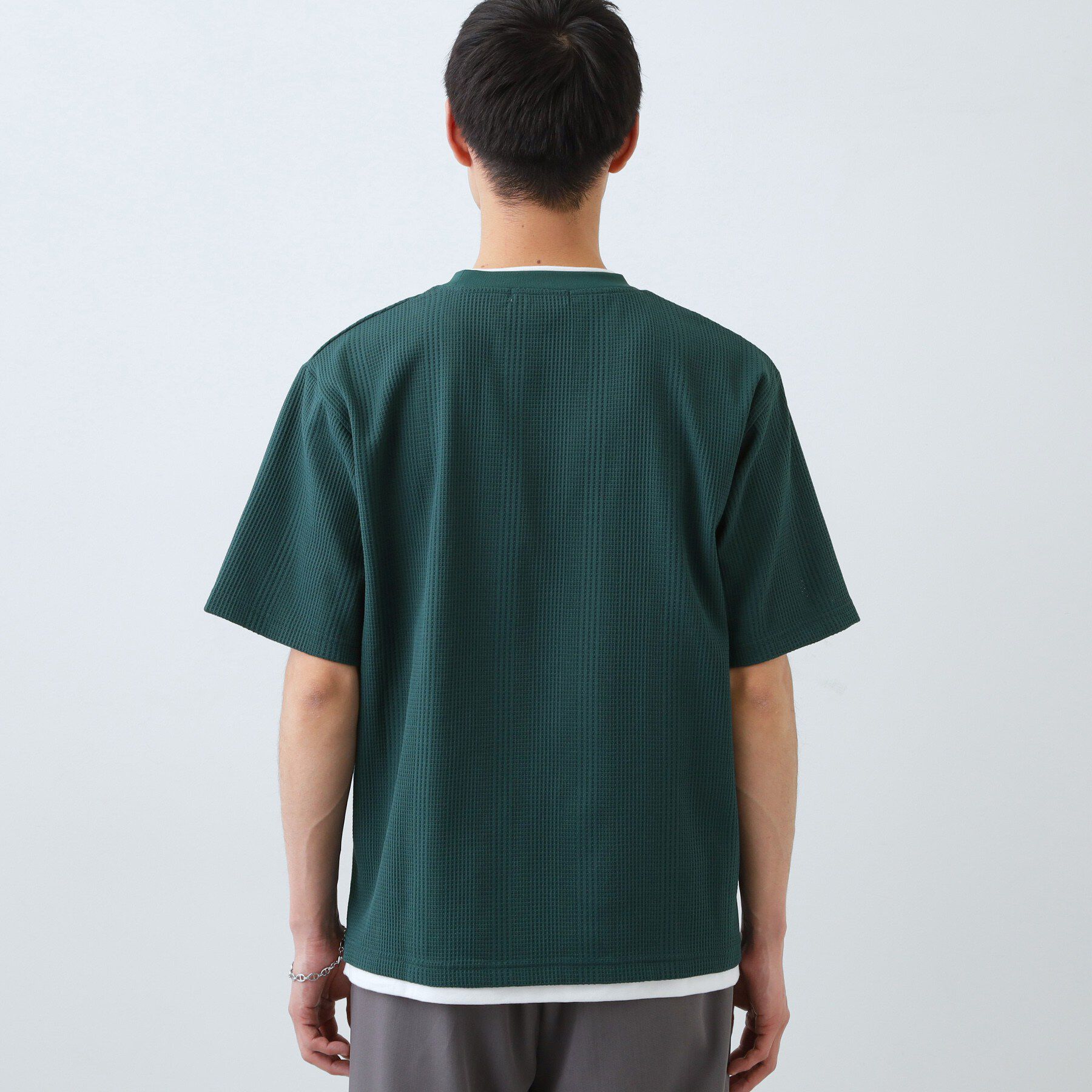 THE SHOP TK「【ラクして決まる！】レイヤード風半袖Tシャツ　洗濯機OK」|Tシャツ・カットソー|