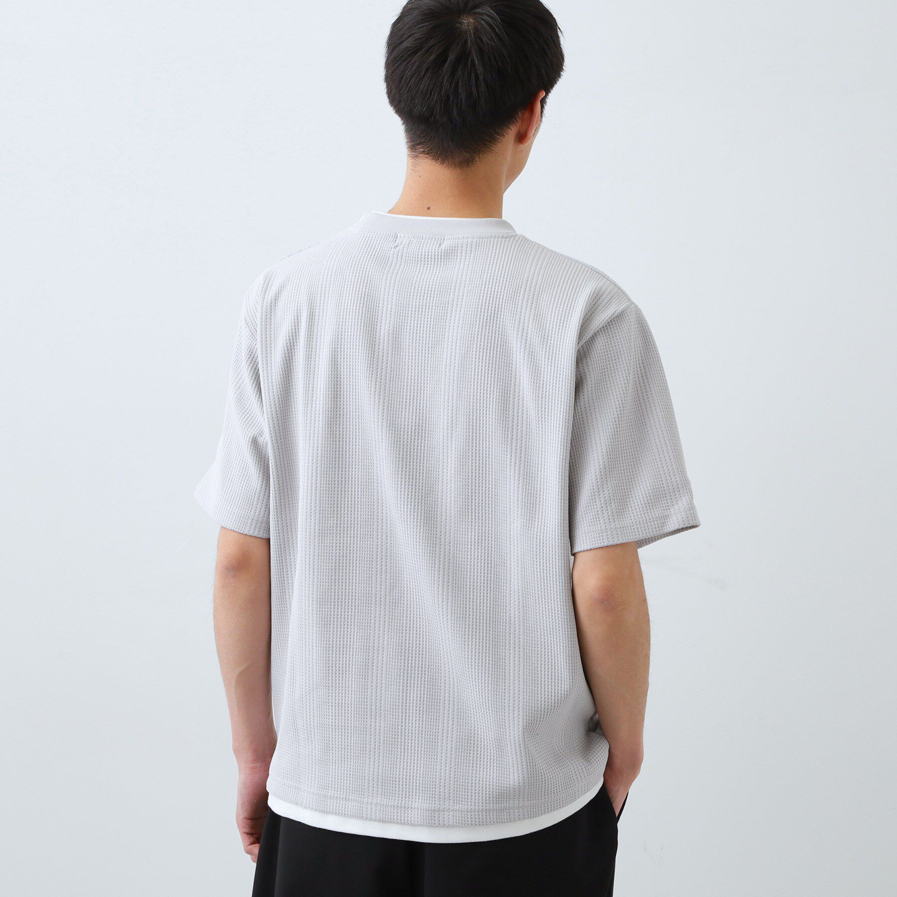 THE SHOP TK「【ラクして決まる！】レイヤード風半袖Tシャツ　洗濯機OK」|Tシャツ・カットソー|