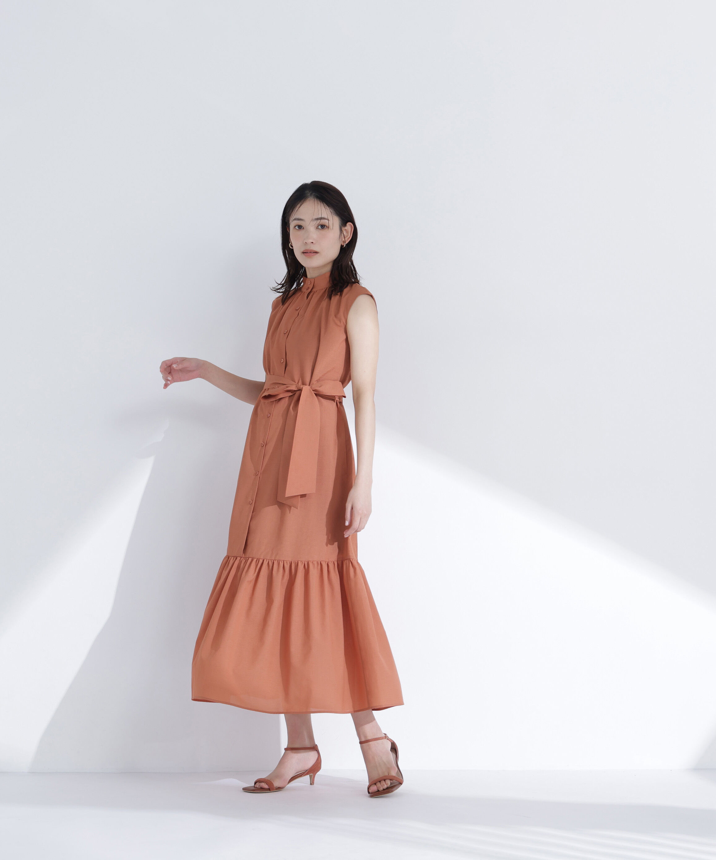  「ティアードベルテッドワンピース」|ワンピース|