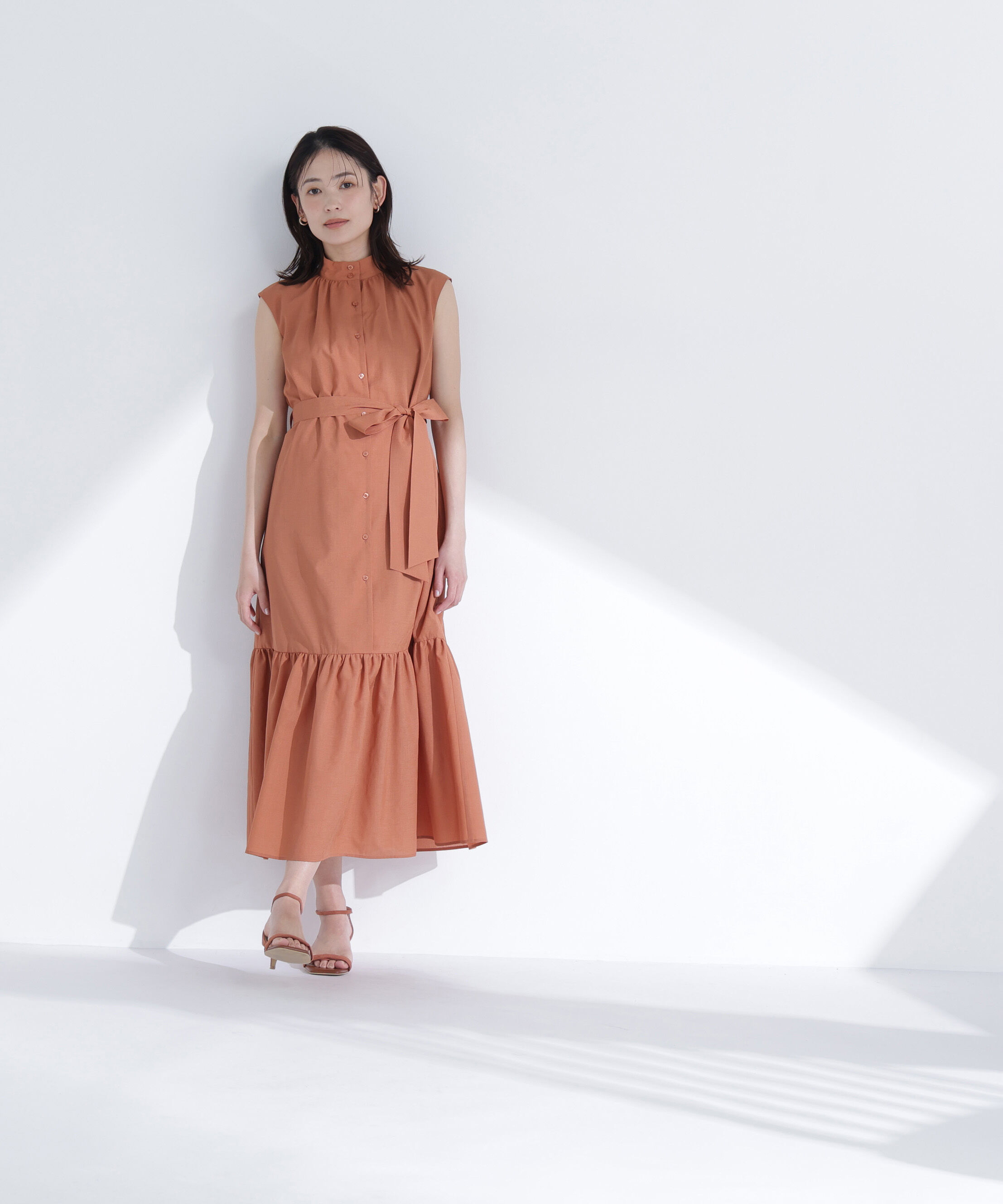  「ティアードベルテッドワンピース」|ワンピース|