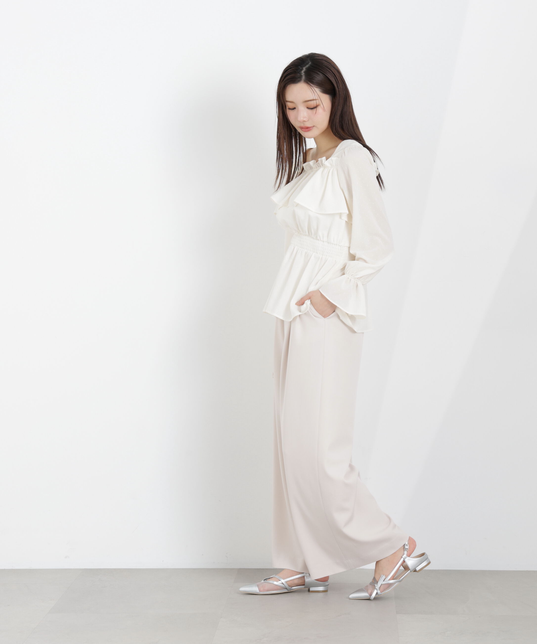 PROPORTION BODY DRESSING「ウエストリブワイドパンツ　26SS」|その他|