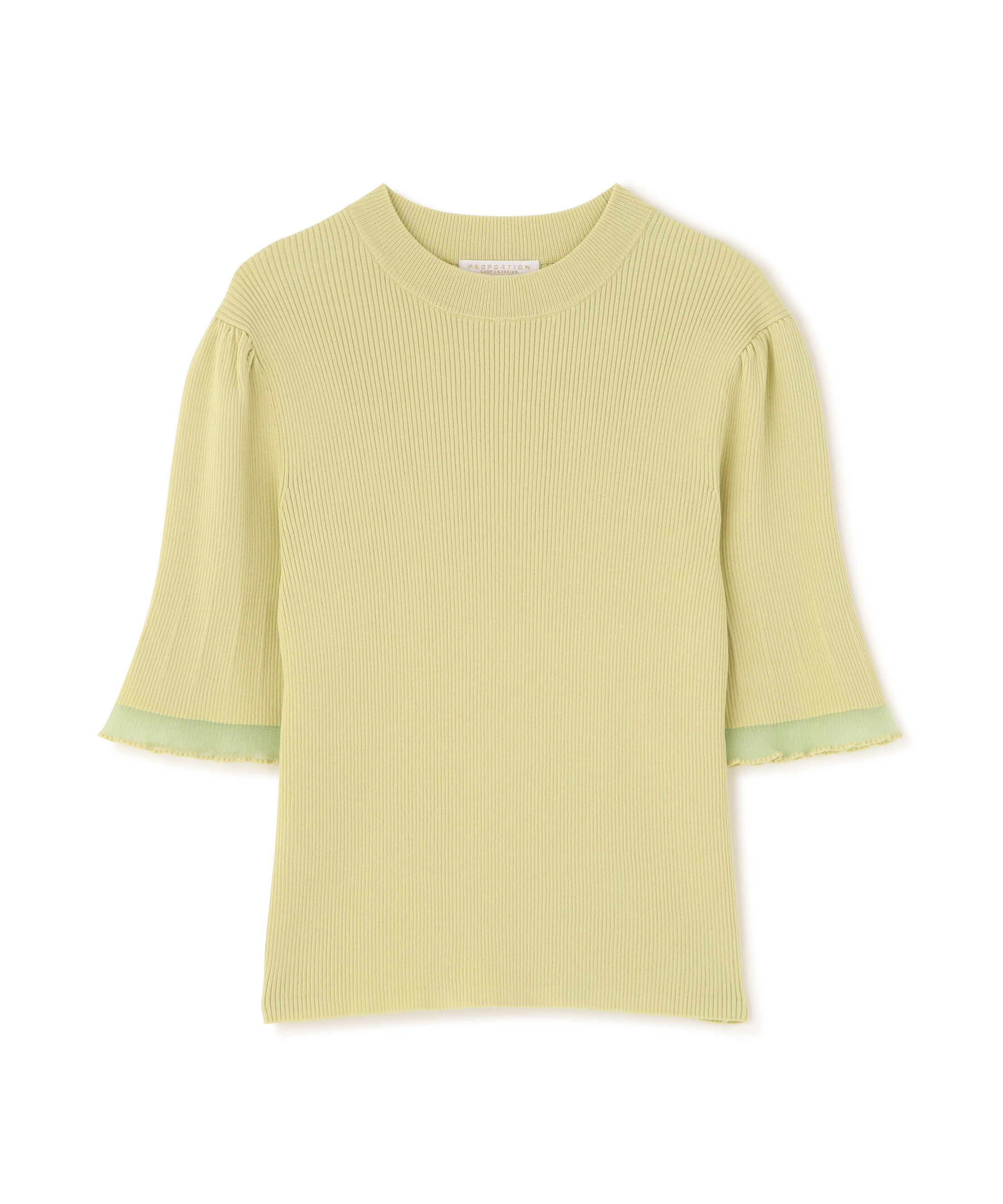 PROPORTION BODY DRESSING「部分シアー半袖ニット 26SS」|ニット・セーター|