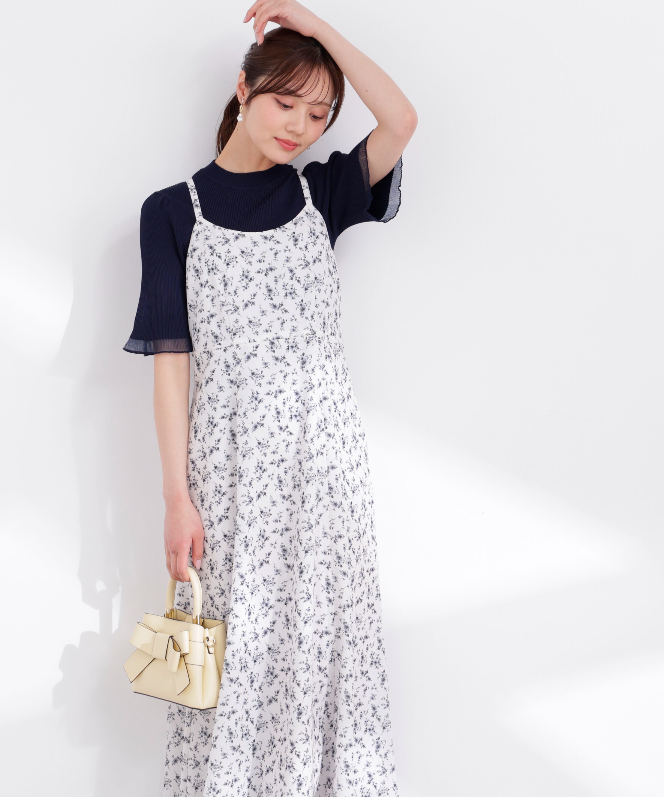 PROPORTION BODY DRESSING「部分シアー半袖ニット 26SS」|ニット・セーター|