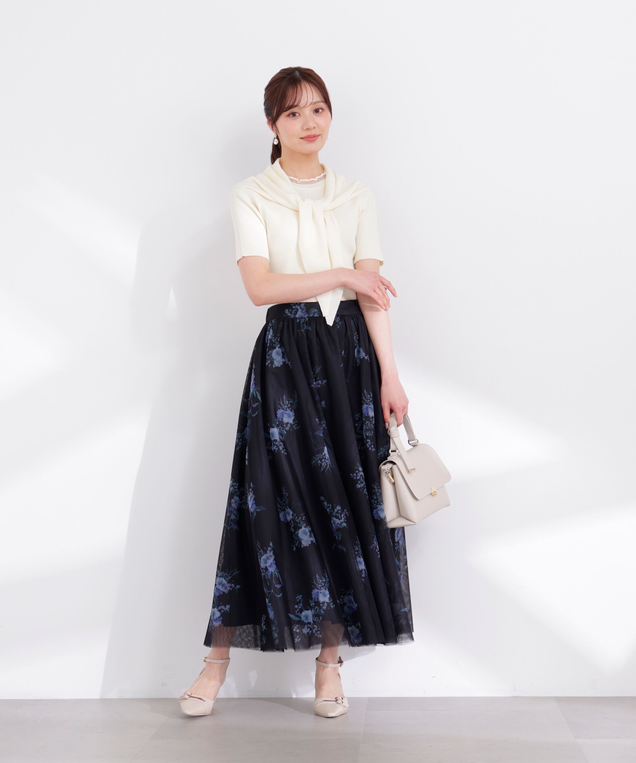PROPORTION BODY DRESSING「トライアングルスカーフ付きニット 26SS」|ニット・セーター|