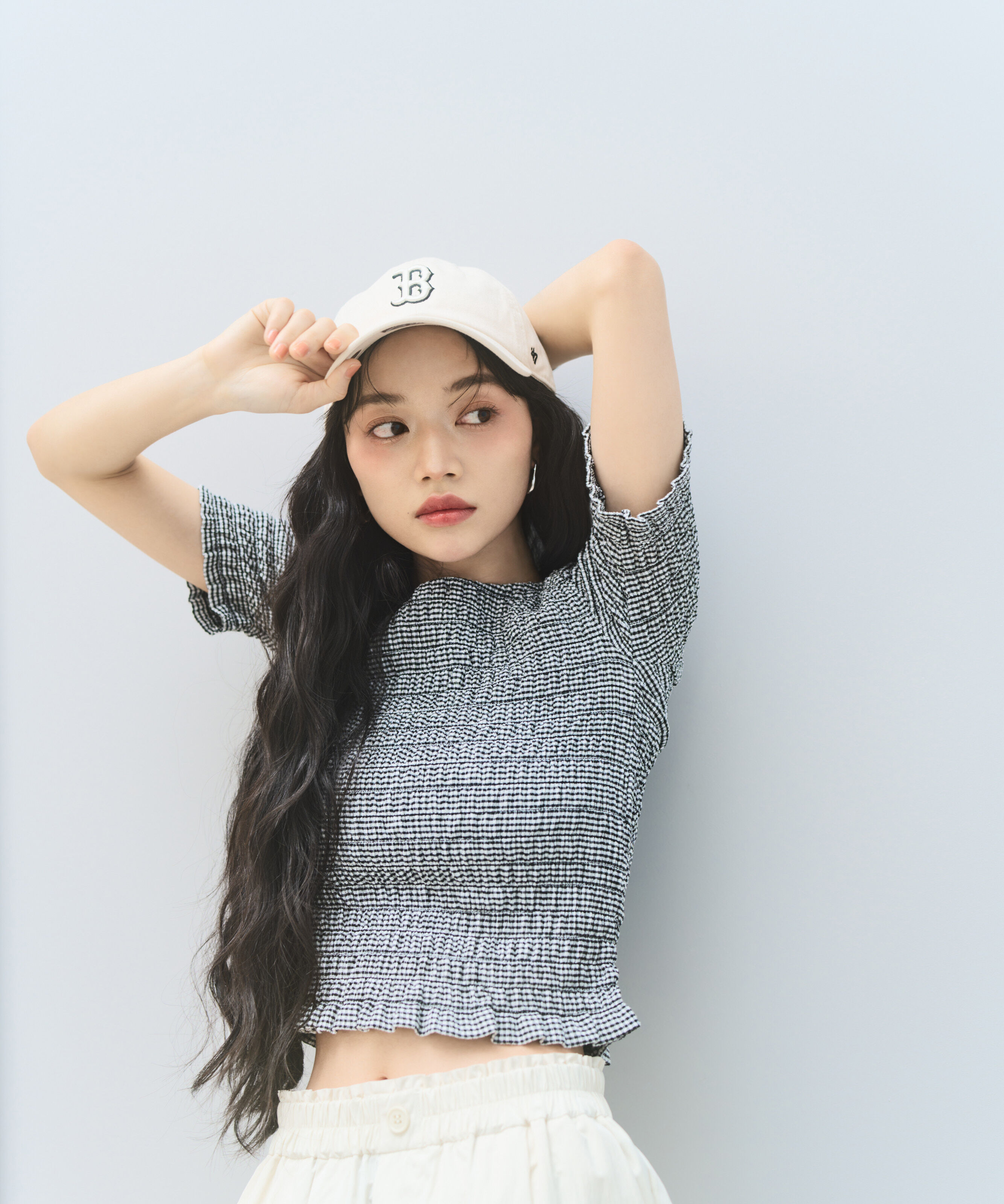 PROPORTION BODY DRESSING「バックオープンシャーリングトップス 26SS」|Tシャツ・カットソー|ブラック&times;ホワ
