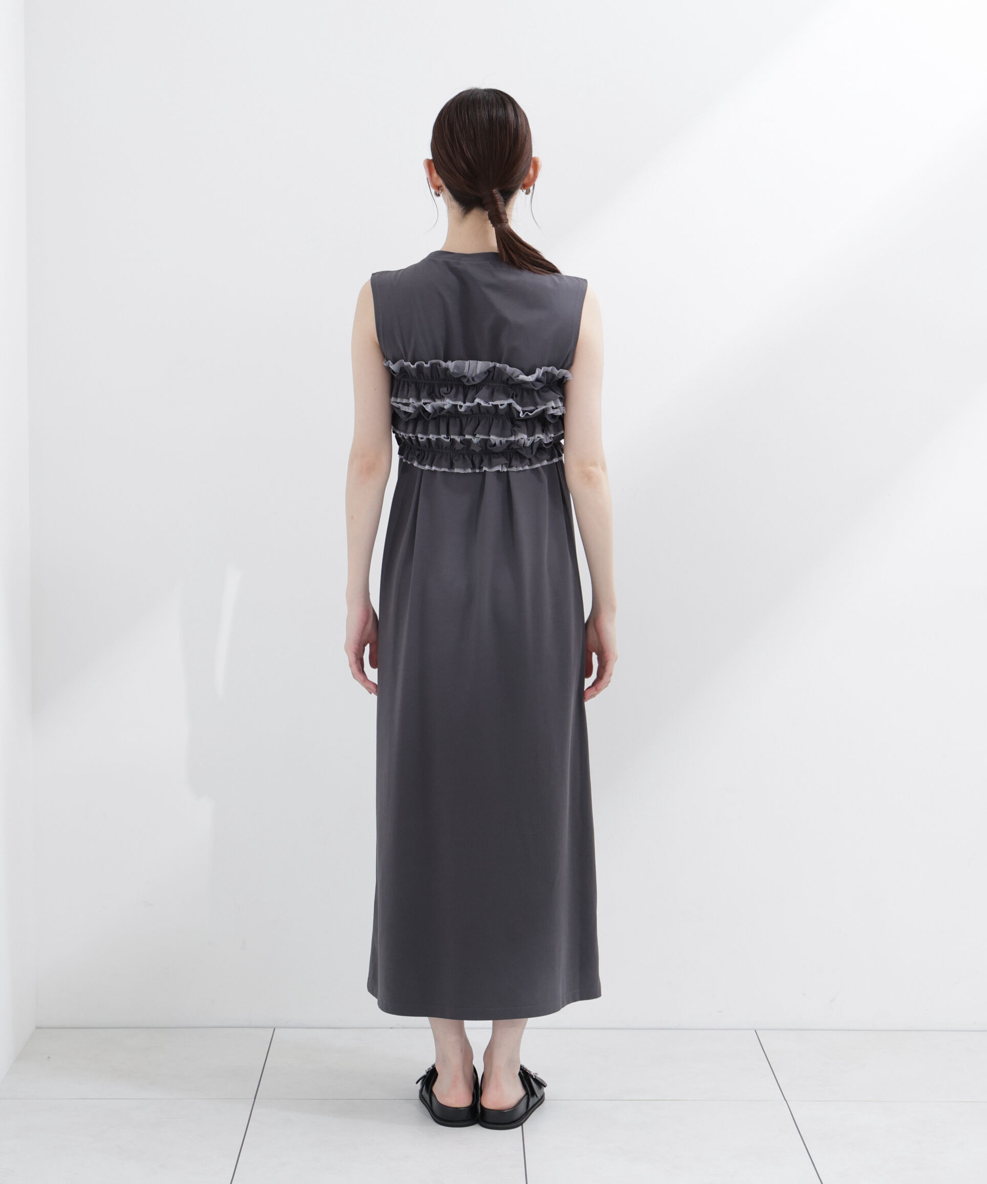 PROPORTION BODY DRESSING「〈a/mie〉フリルベア付きカットワンピース」|ワンピース|