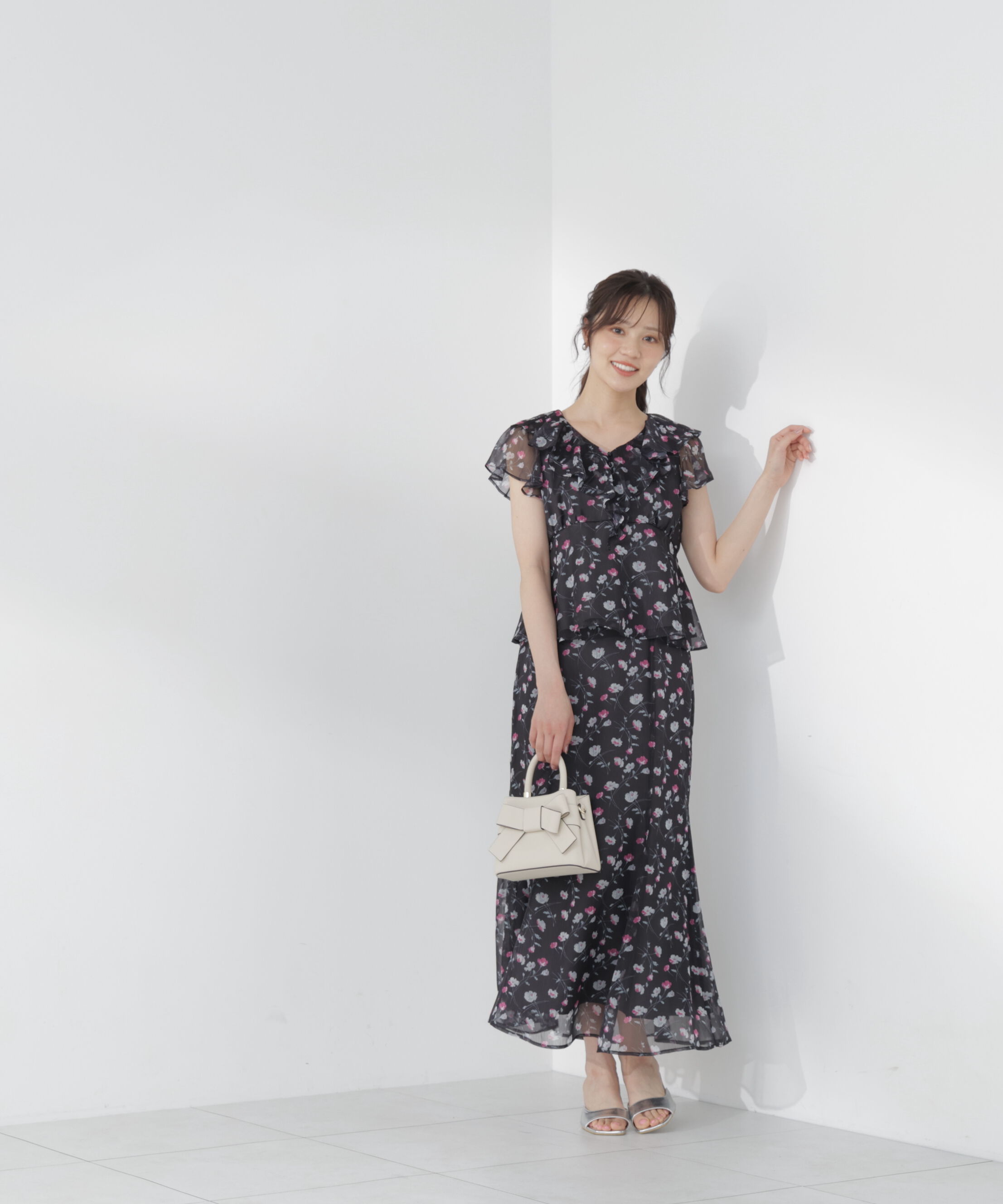 PROPORTION BODY DRESSING「フラワープリントペプラムブラウス」|シャツ・ブラウス|