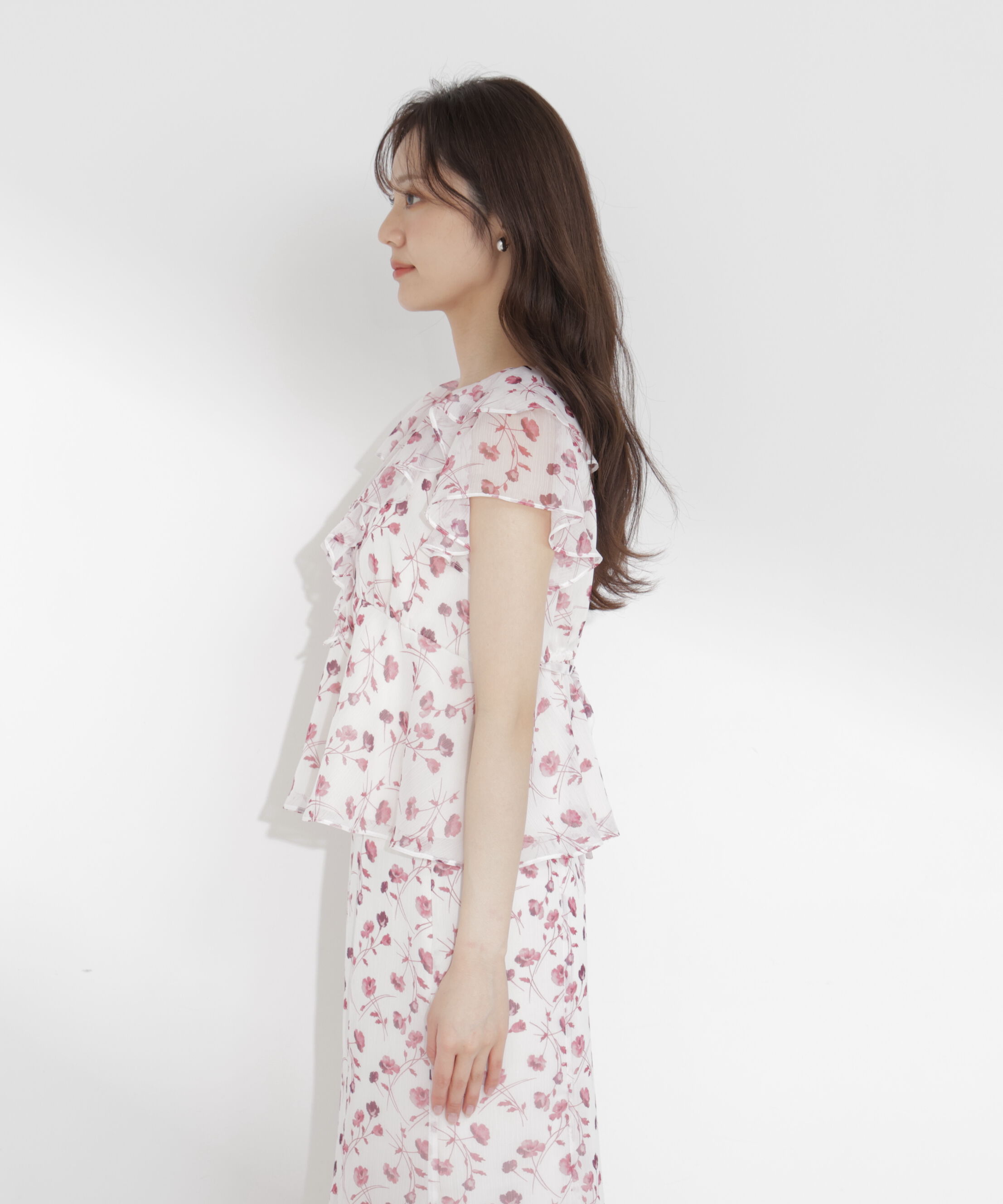 PROPORTION BODY DRESSING「フラワープリントペプラムブラウス」|シャツ・ブラウス|