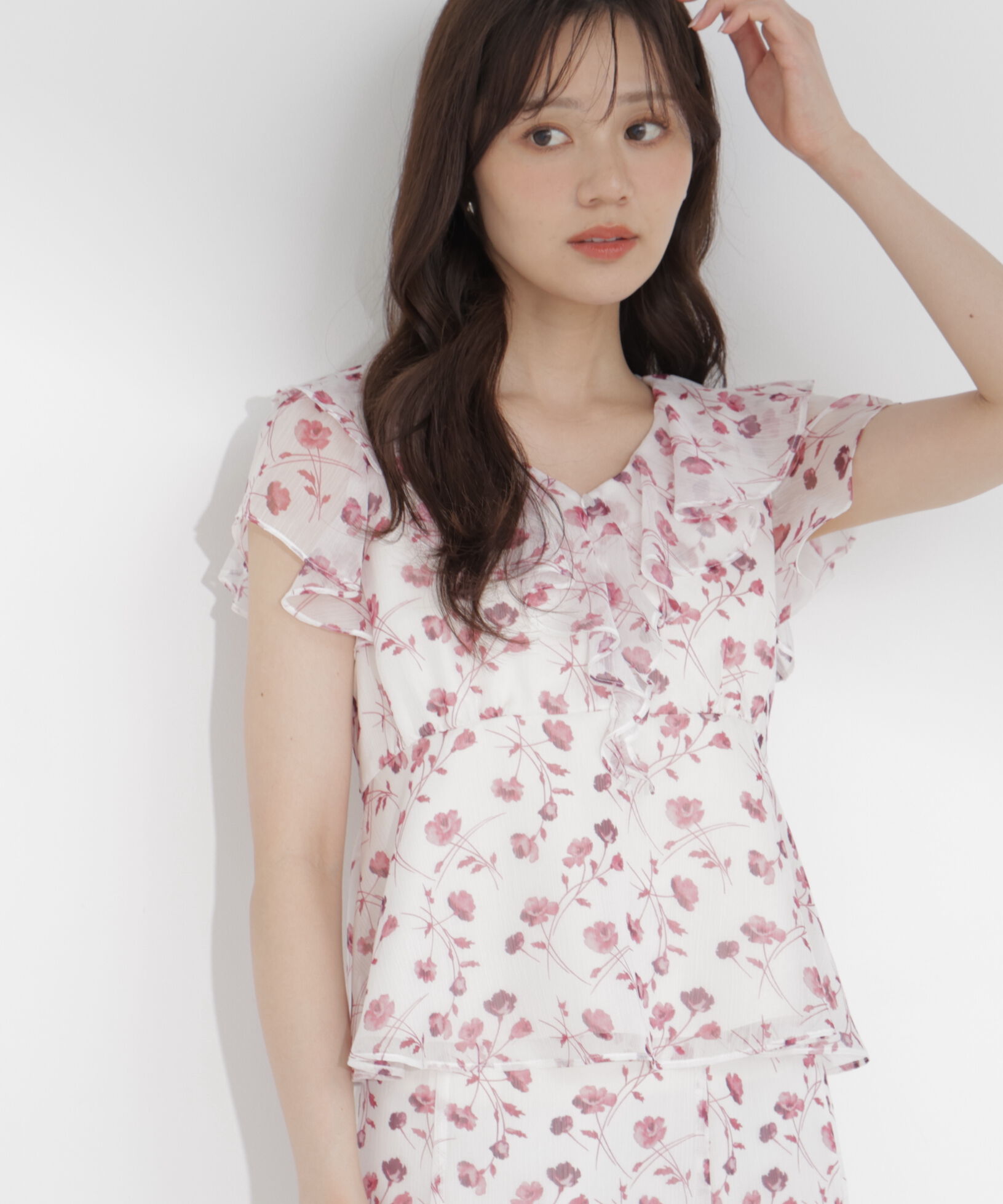 PROPORTION BODY DRESSING「フラワープリントペプラムブラウス」|シャツ・ブラウス|