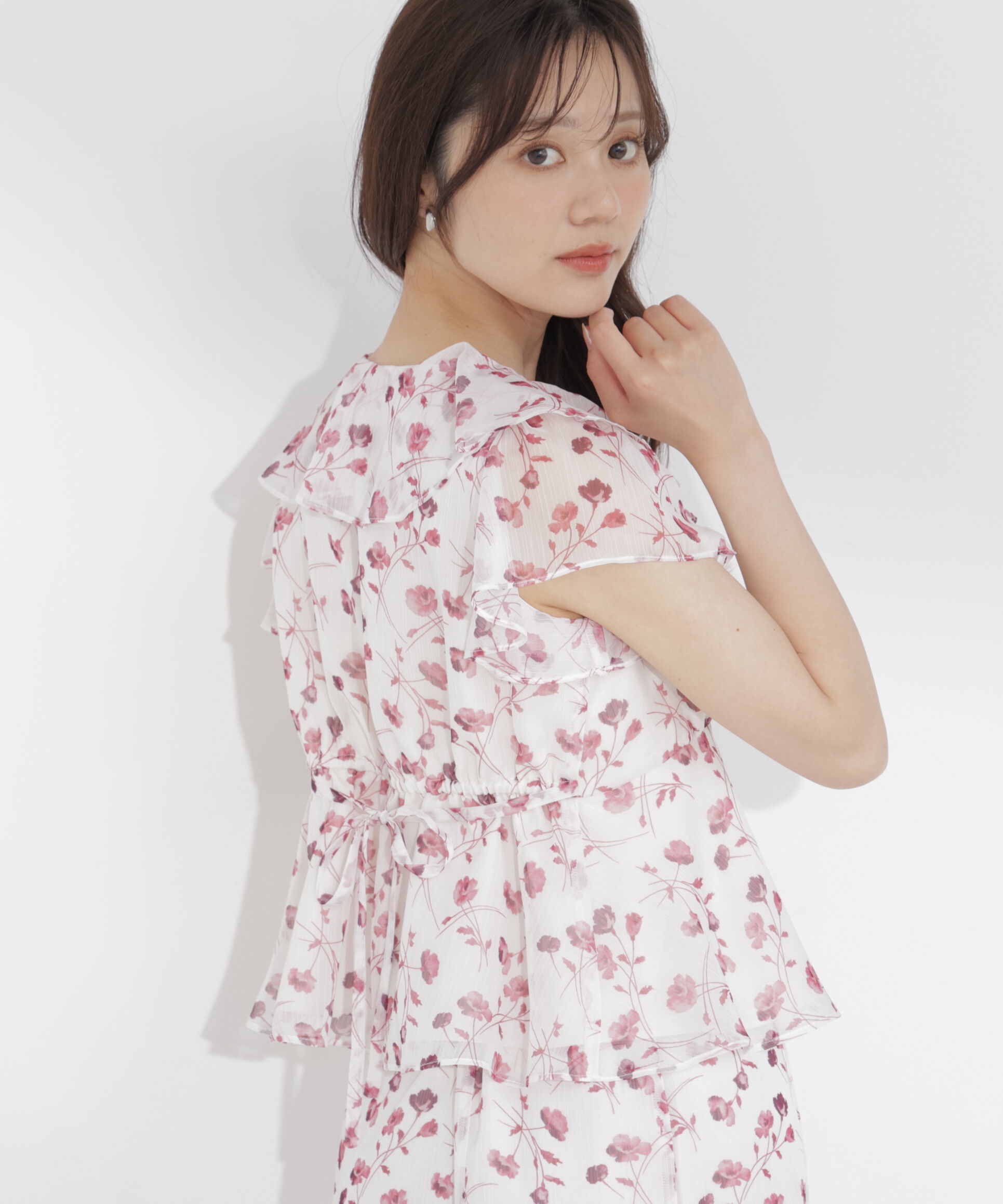 PROPORTION BODY DRESSING「フラワープリントペプラムブラウス」|シャツ・ブラウス|