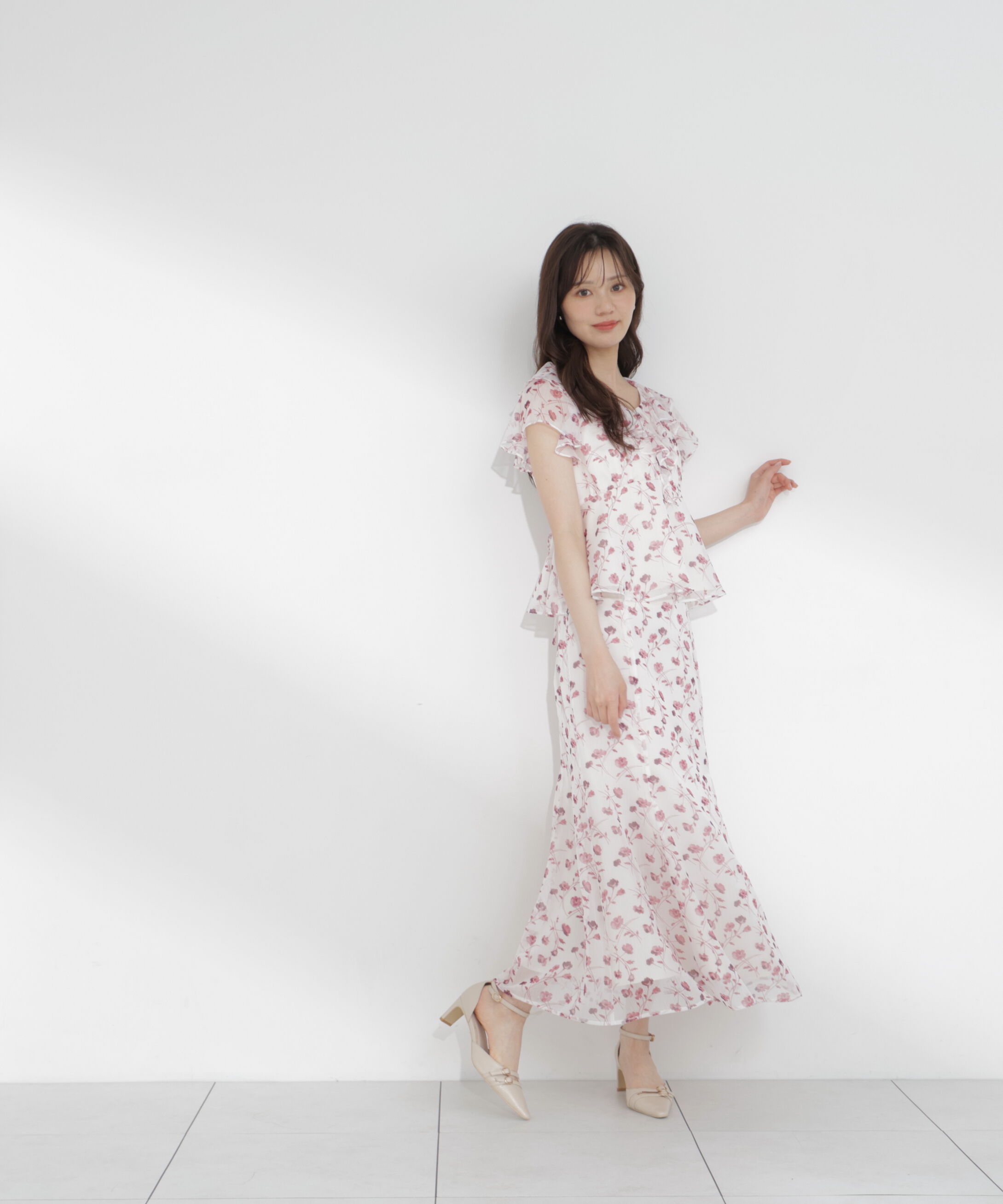PROPORTION BODY DRESSING「フラワープリントペプラムブラウス」|シャツ・ブラウス|
