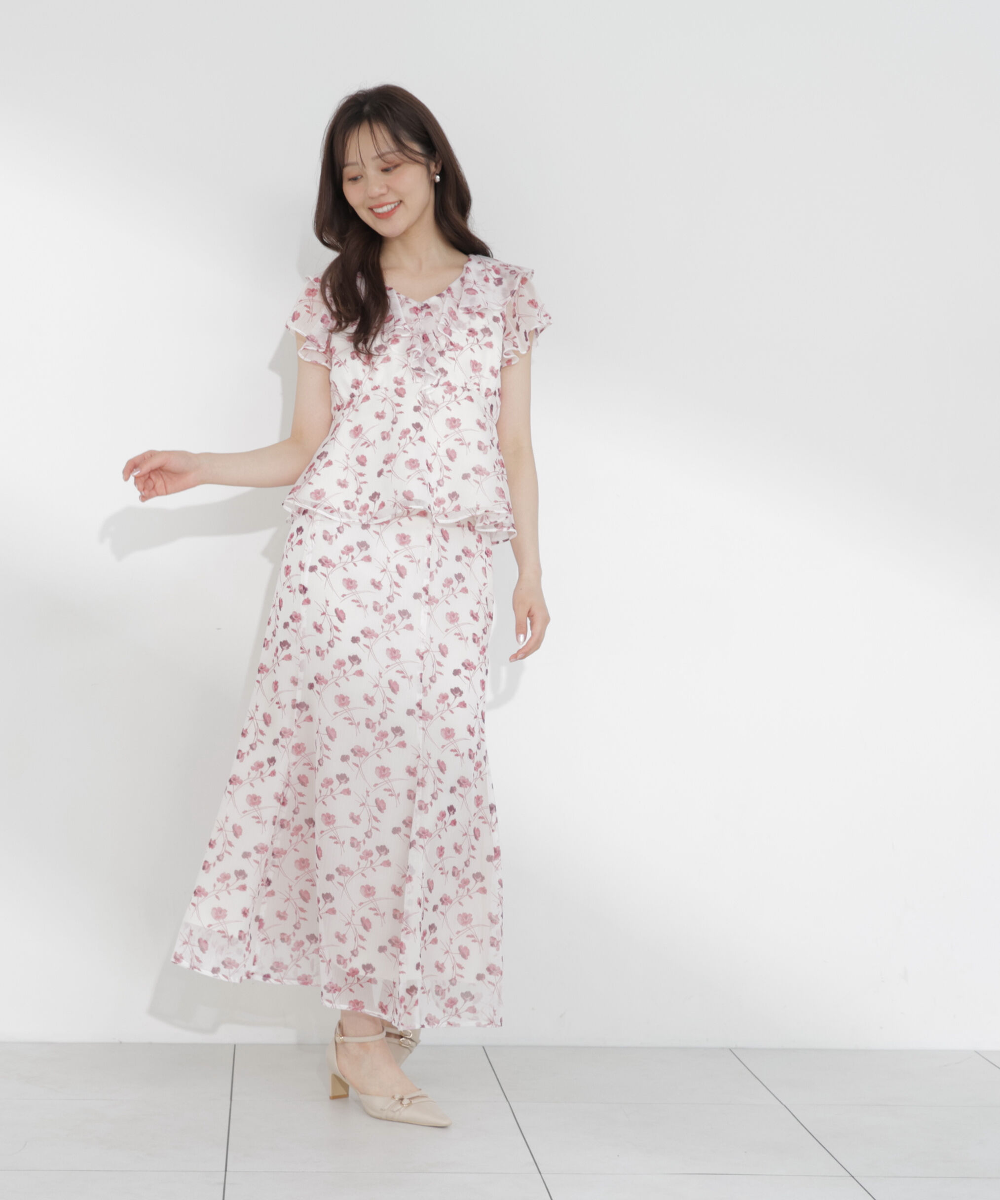 PROPORTION BODY DRESSING「フラワープリントマーメイドスカート」|スカート|