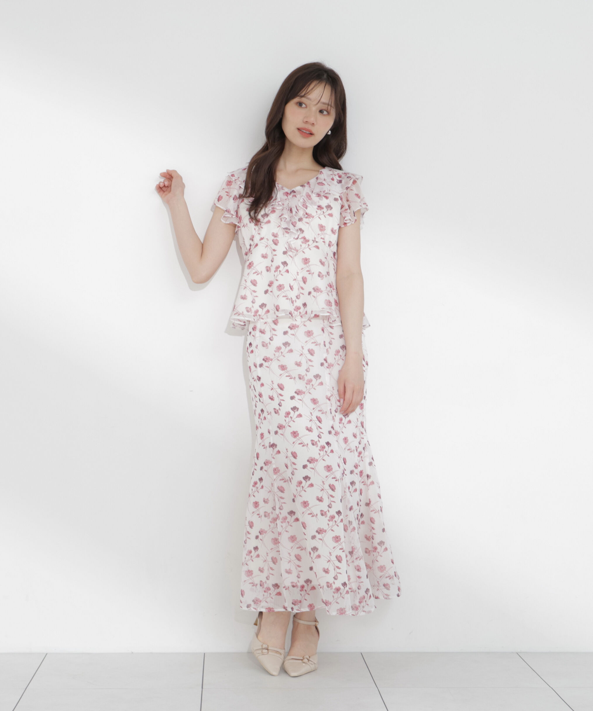 PROPORTION BODY DRESSING「フラワープリントマーメイドスカート」|スカート|