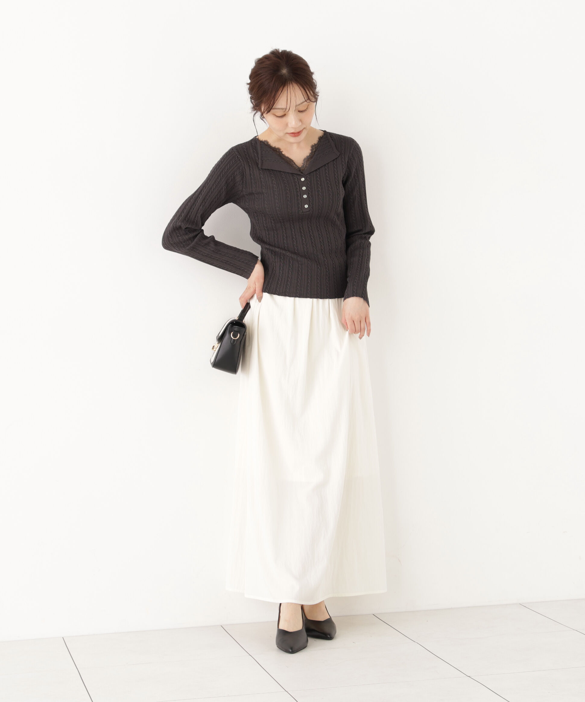 PROPORTION BODY DRESSING「＜a/mie＞ドライワッシャースカート」|スカート|