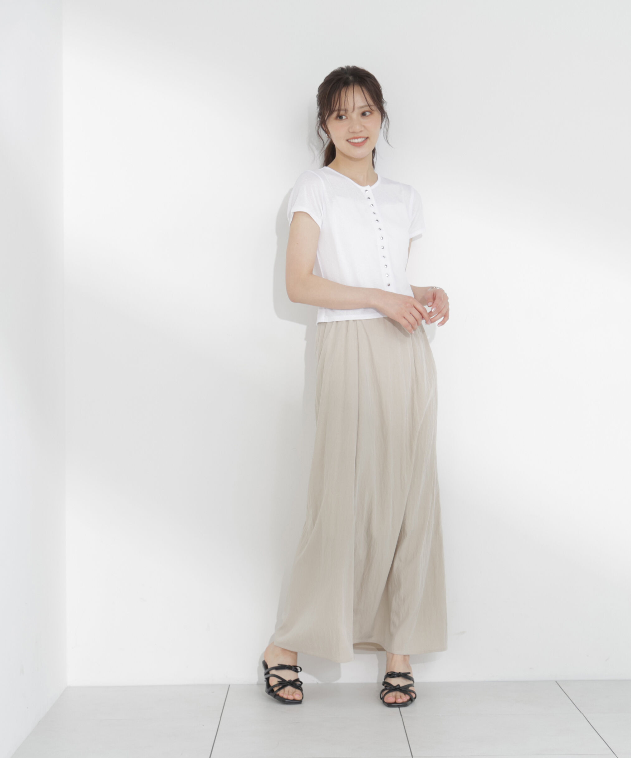 PROPORTION BODY DRESSING「＜a/mie＞ドライワッシャースカート」|スカート|カーキ