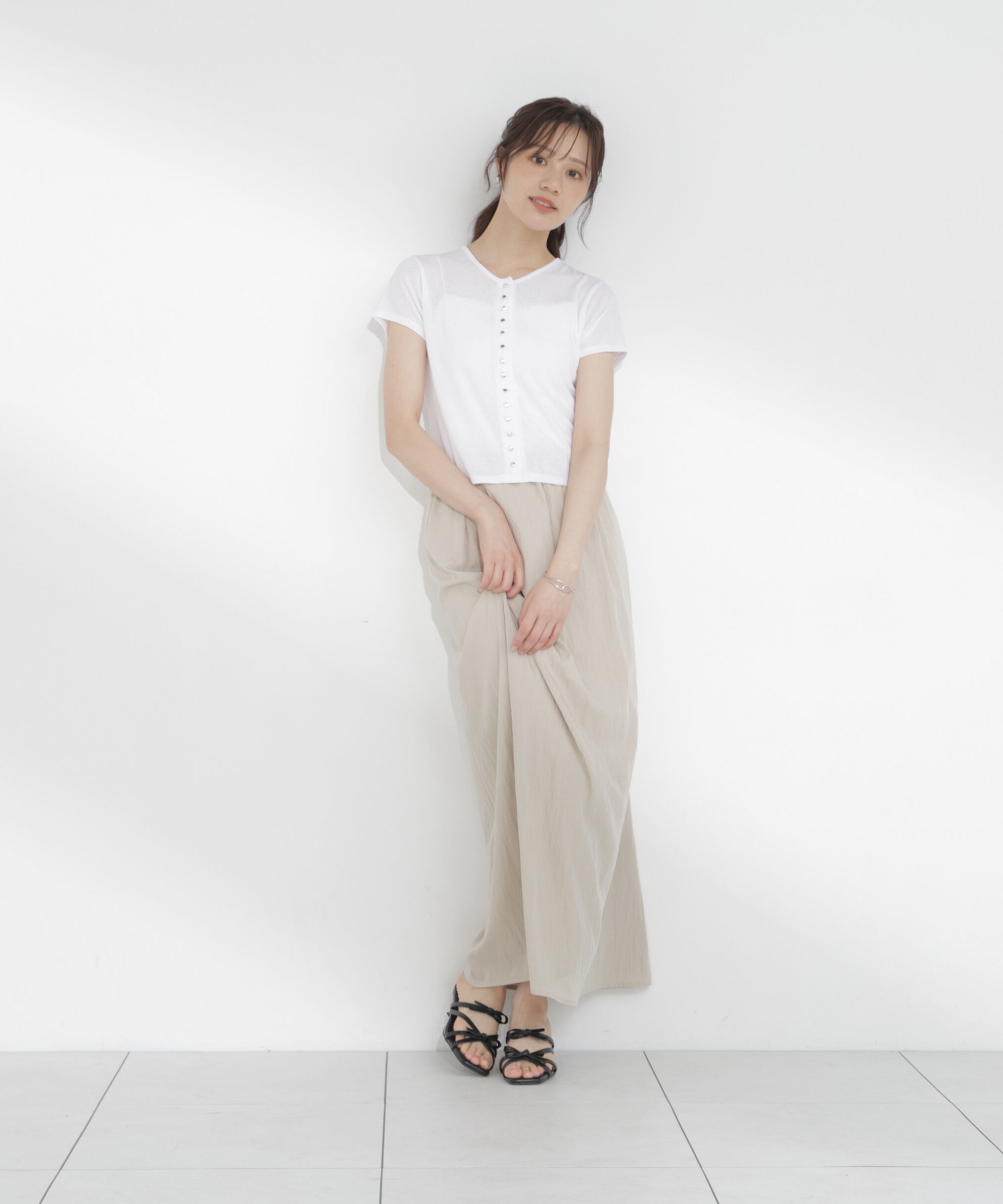 PROPORTION BODY DRESSING「＜a/mie＞ドライワッシャースカート」|スカート|