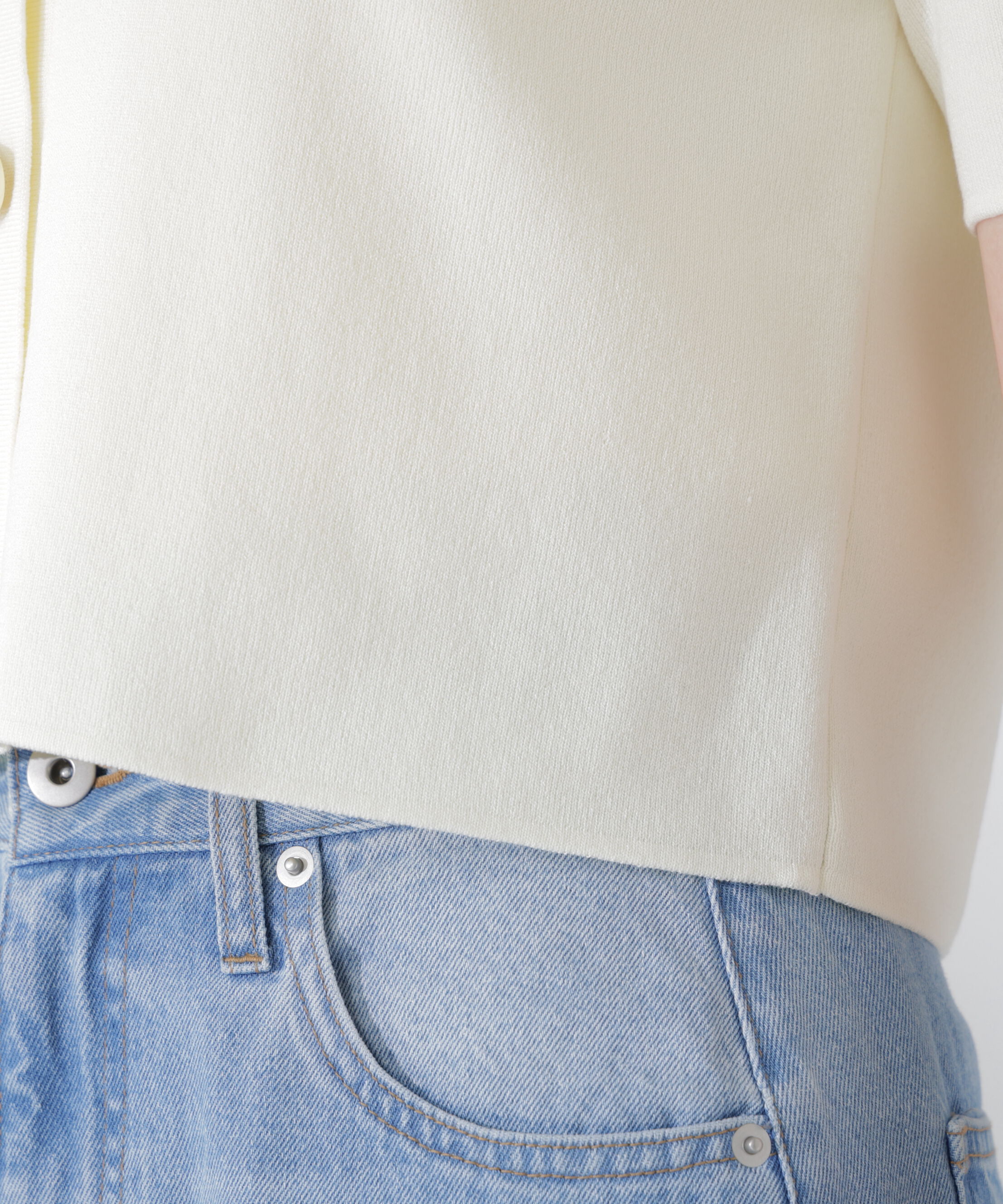 PROPORTION BODY DRESSING「半袖ニットジャケット」|カーディガン|