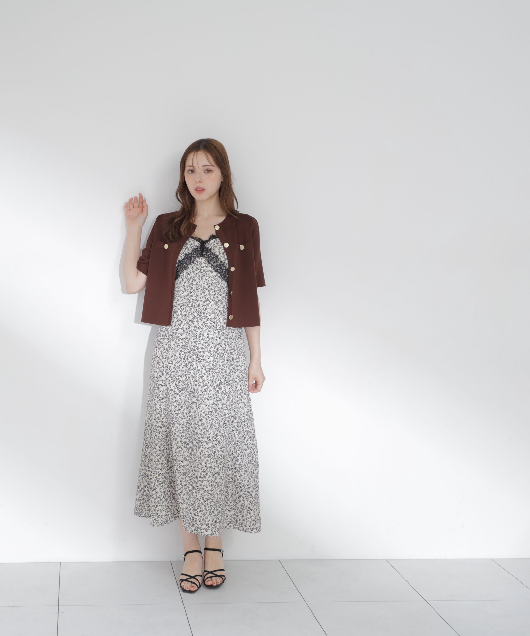 PROPORTION BODY DRESSING「半袖ニットジャケット」|カーディガン|