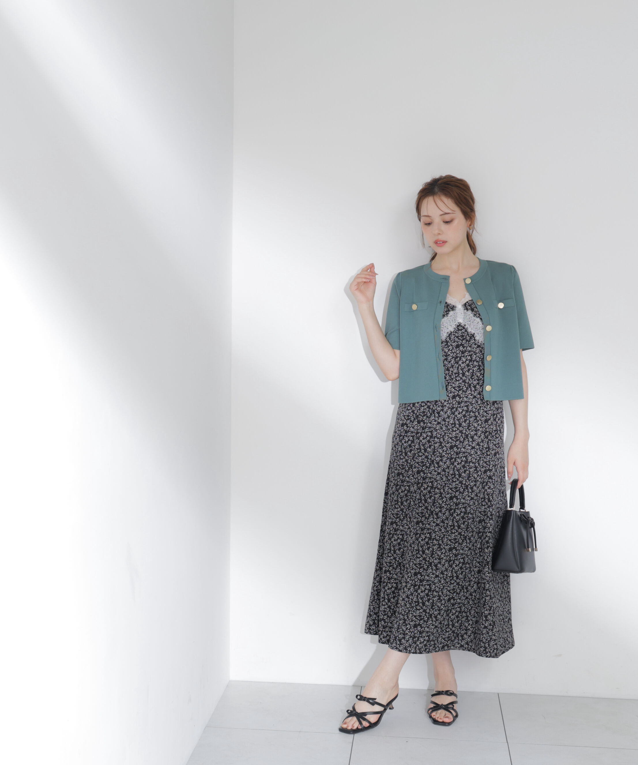 PROPORTION BODY DRESSING「半袖ニットジャケット」|カーディガン|