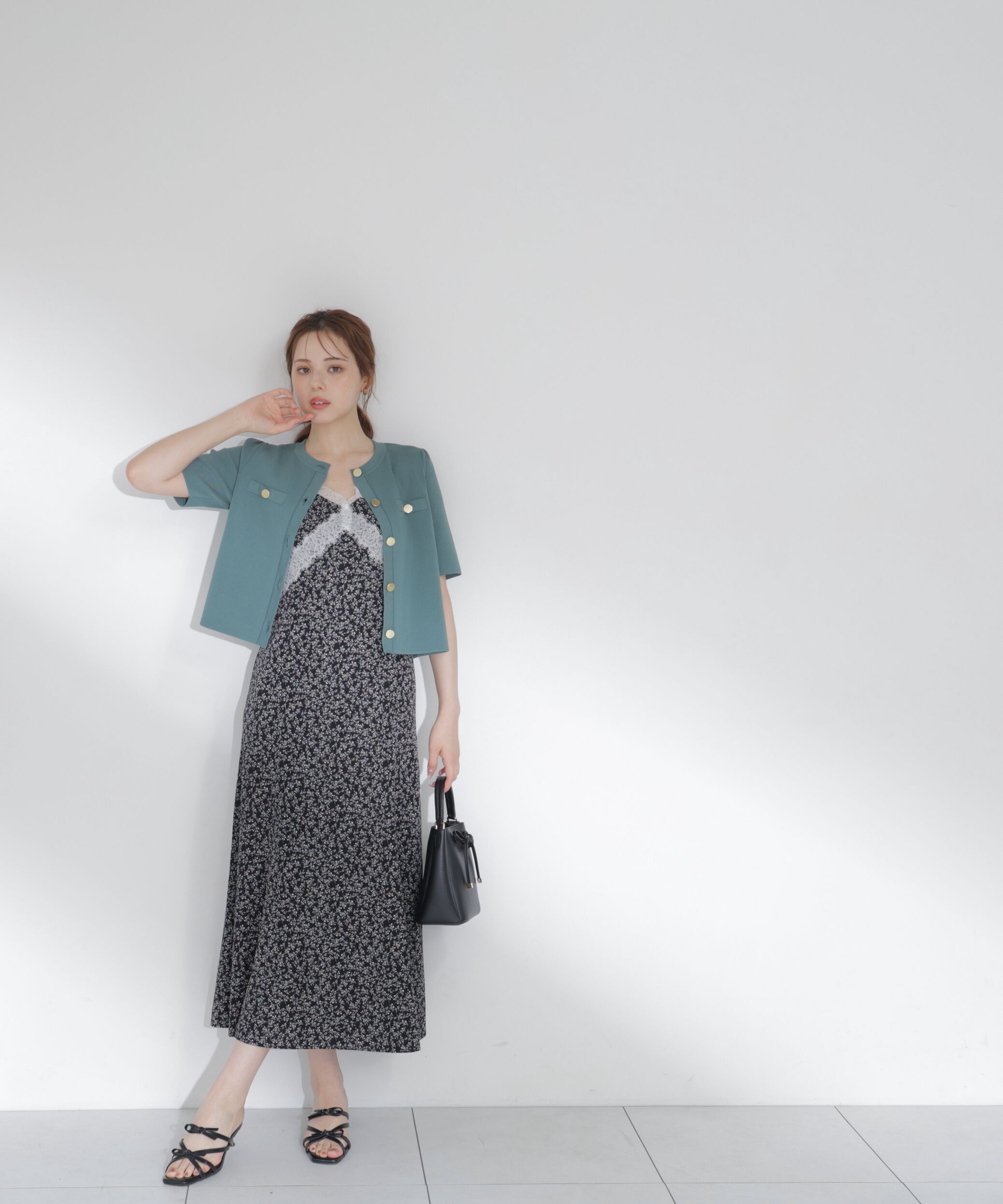 PROPORTION BODY DRESSING「半袖ニットジャケット」|カーディガン|