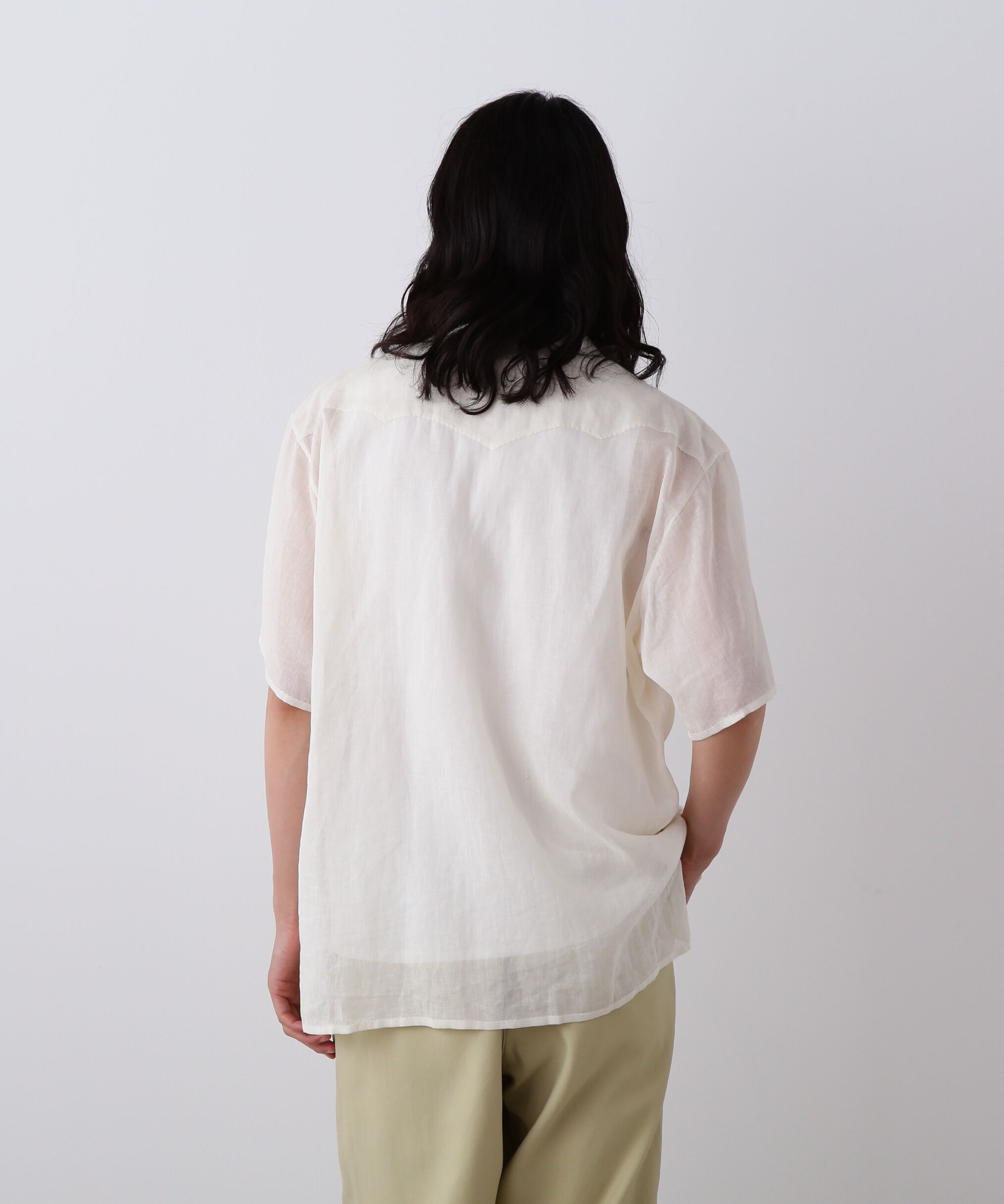 YLEVE 「YLEVE / COTTON RAMIE VOILE HAND STITCH SHIRT」|シャツ・ブラウス|