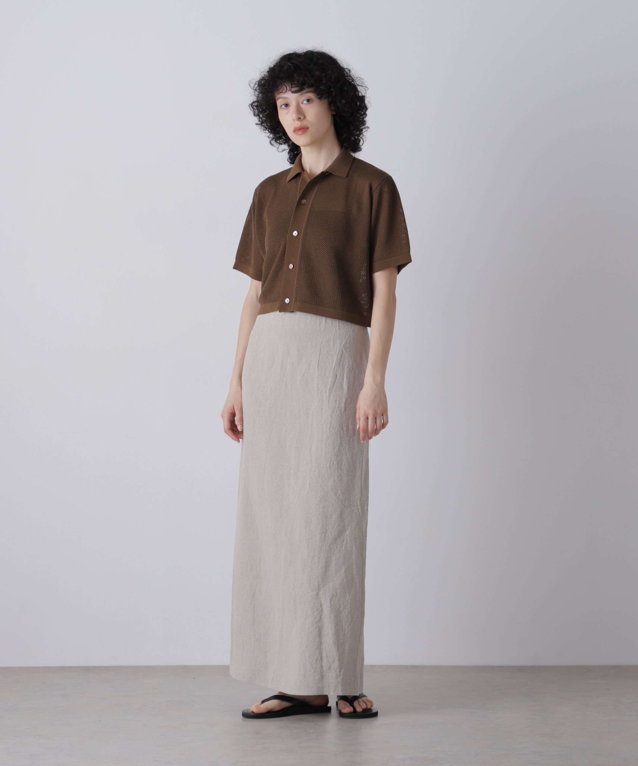 YLEVE 「YLEVE / ICE COTTON OPEN COLLAR KNIT」|ニット・セーター|