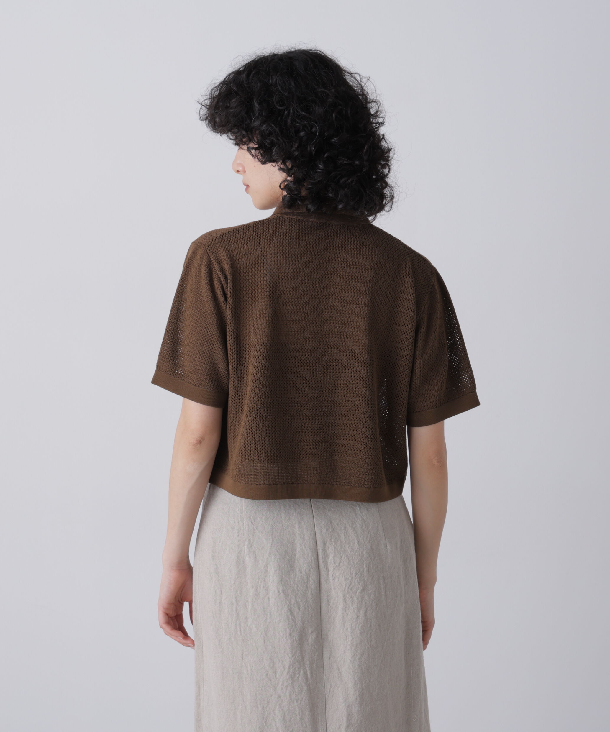 YLEVE 「YLEVE / ICE COTTON OPEN COLLAR KNIT」|ニット・セーター|