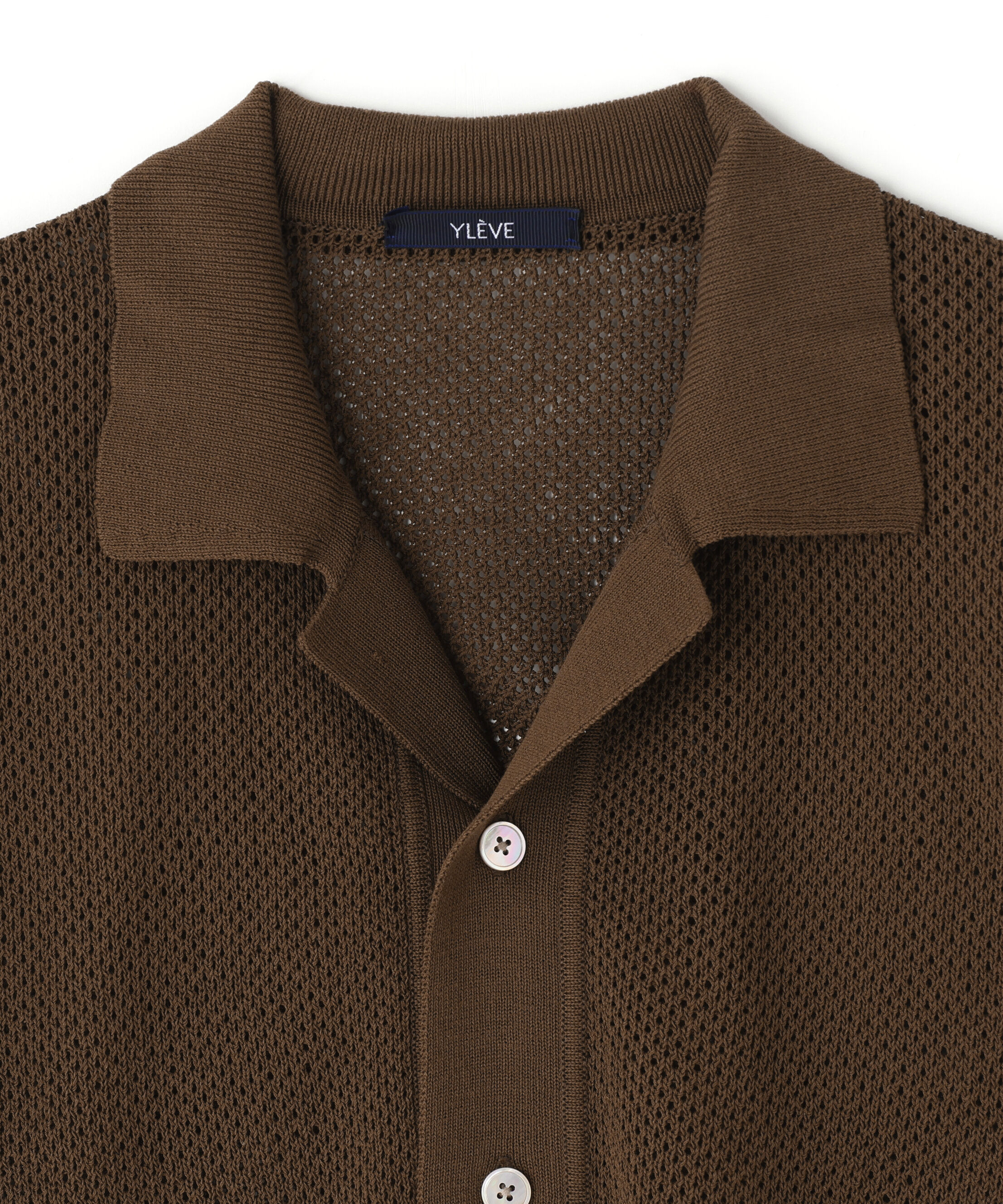 YLEVE 「YLEVE / ICE COTTON OPEN COLLAR KNIT」|ニット・セーター|