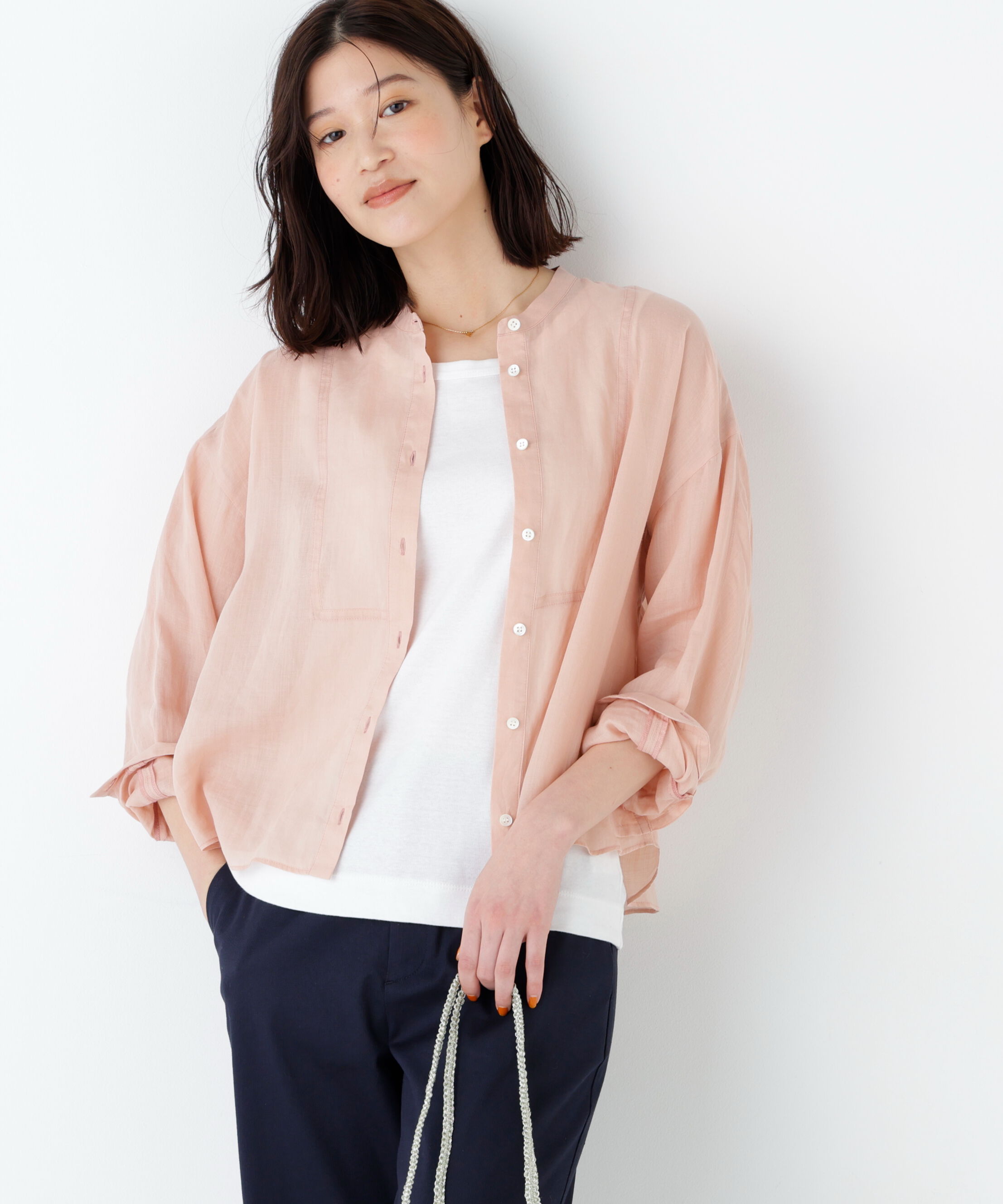  「《名品 / 洗える / 4カラー展開》ラミーボザムシャツブラウス」|シャツ・ブラウス|