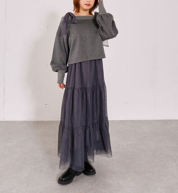 archives「ダンボールＰＯ&times;肩リボンキャミワンピースＳＥＴ」|ワンピース|CHARCOAL GRAY