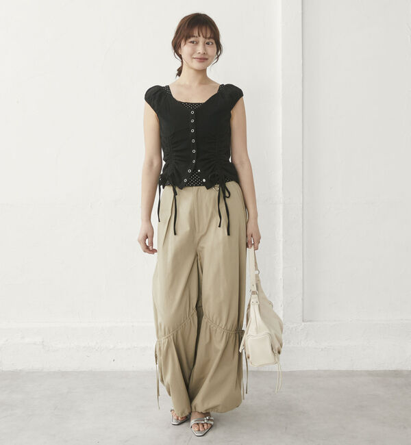archives「ハリヌキ２ｗａｙドロストカットＴＯＰＳ&times;ドットタンクＳＥＴ」|カーディガン|