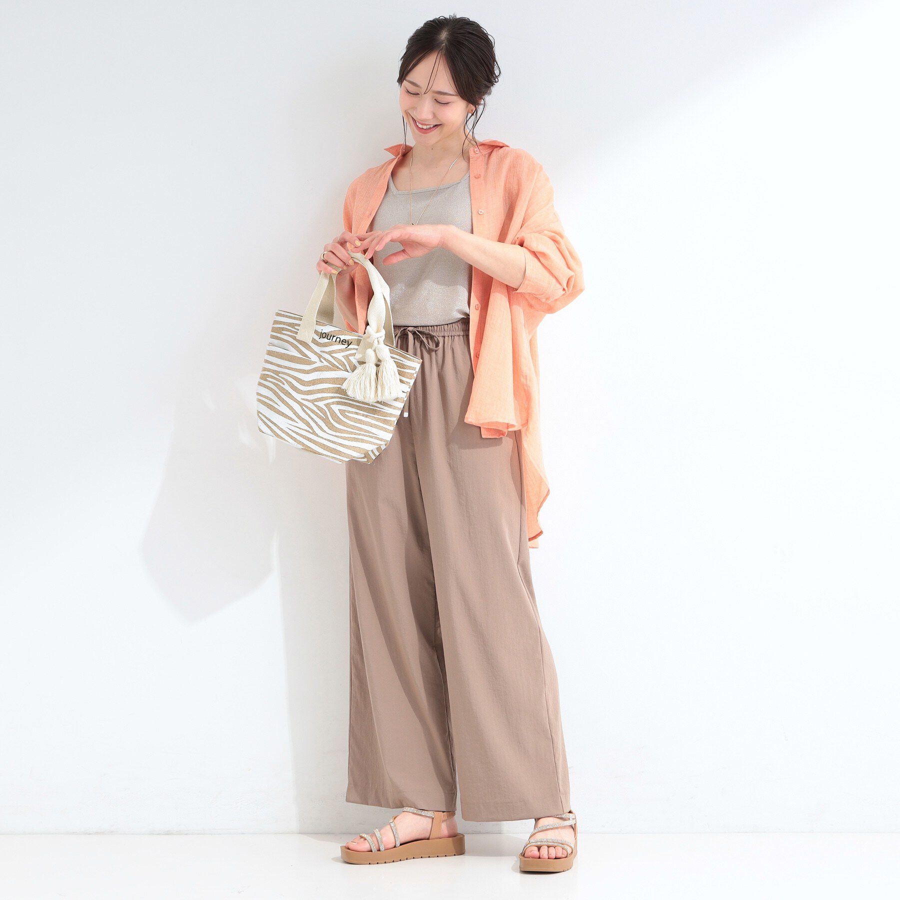 SHOO･LA･RUE「タッセル使いがアクセント ジュートランチトートバッグ」|トートバッグ|