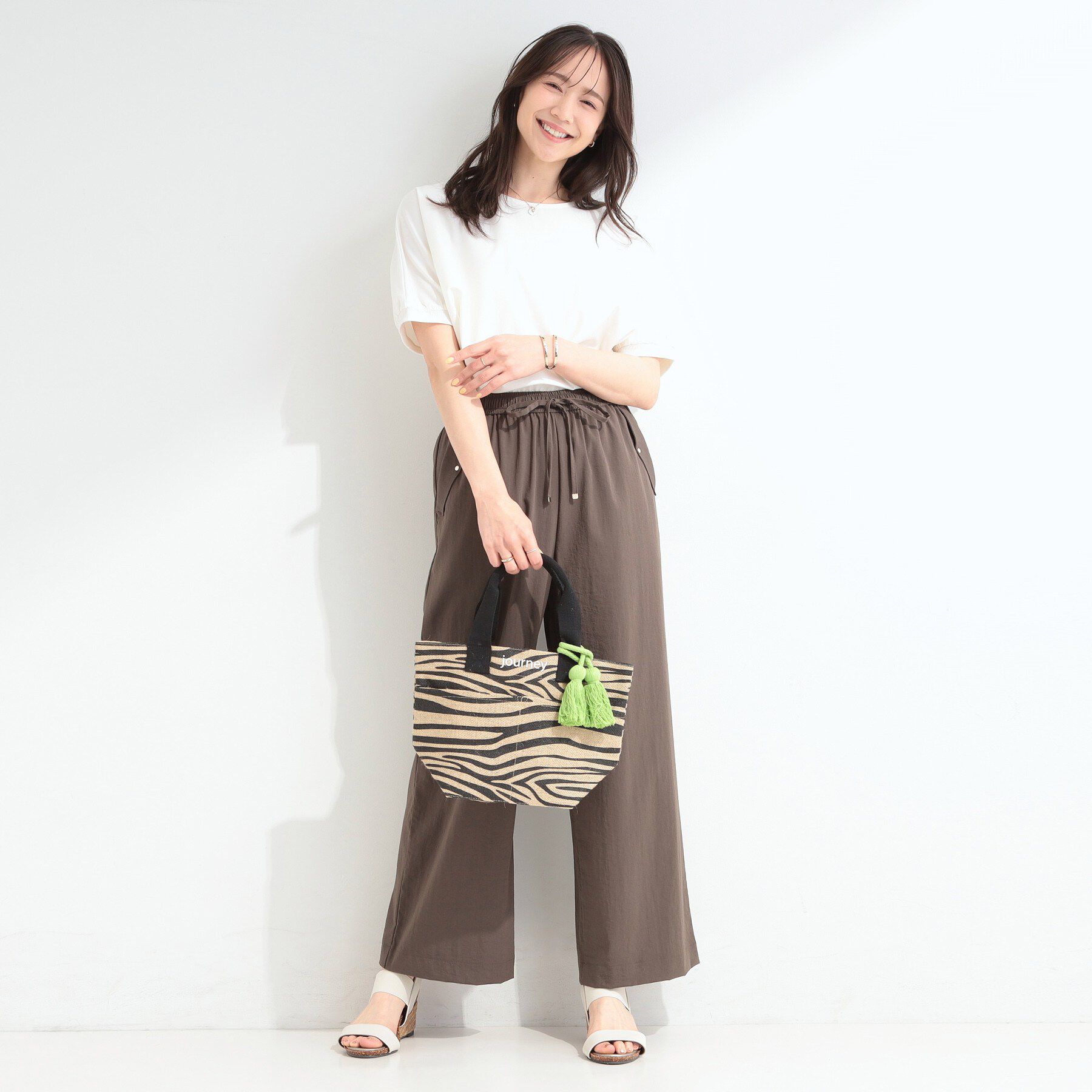 SHOO･LA･RUE「タッセル使いがアクセント ジュートランチトートバッグ」|トートバッグ|