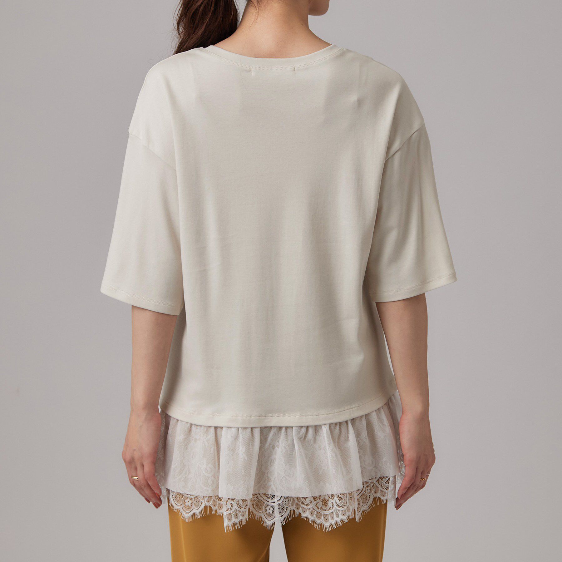 SHOO･LA･RUE「ひんやり裾レースTシャツ」|Tシャツ・カットソー|
