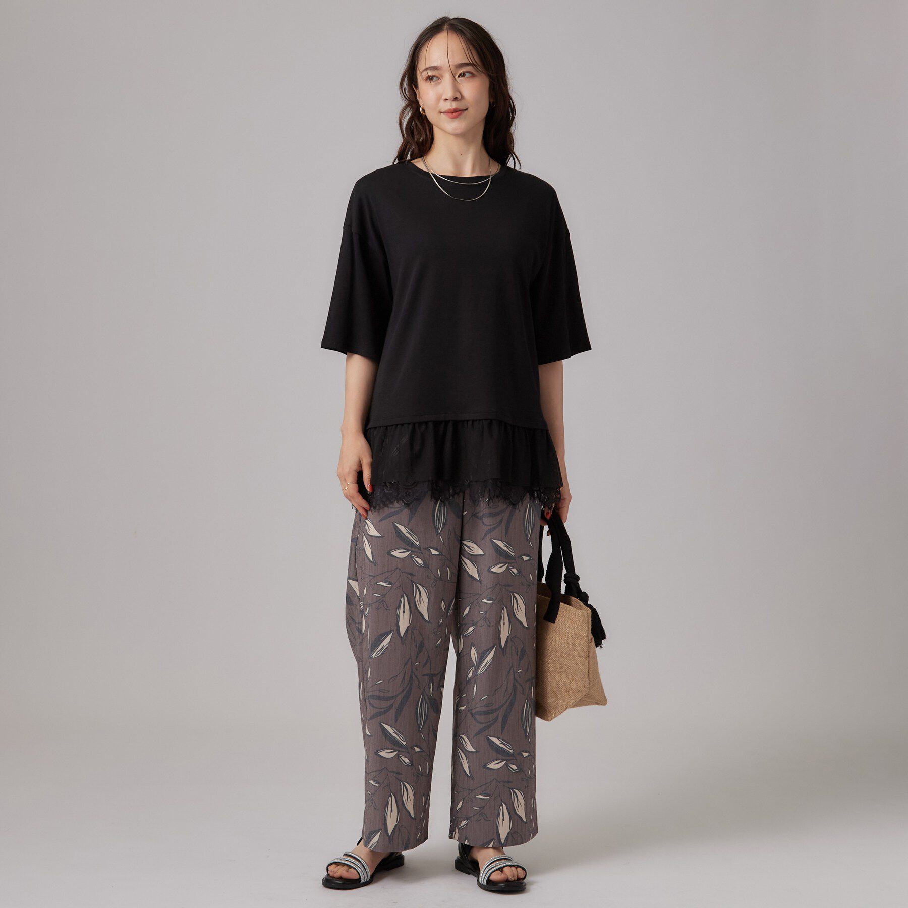 SHOO･LA･RUE「ひんやり裾レースTシャツ」|Tシャツ・カットソー|
