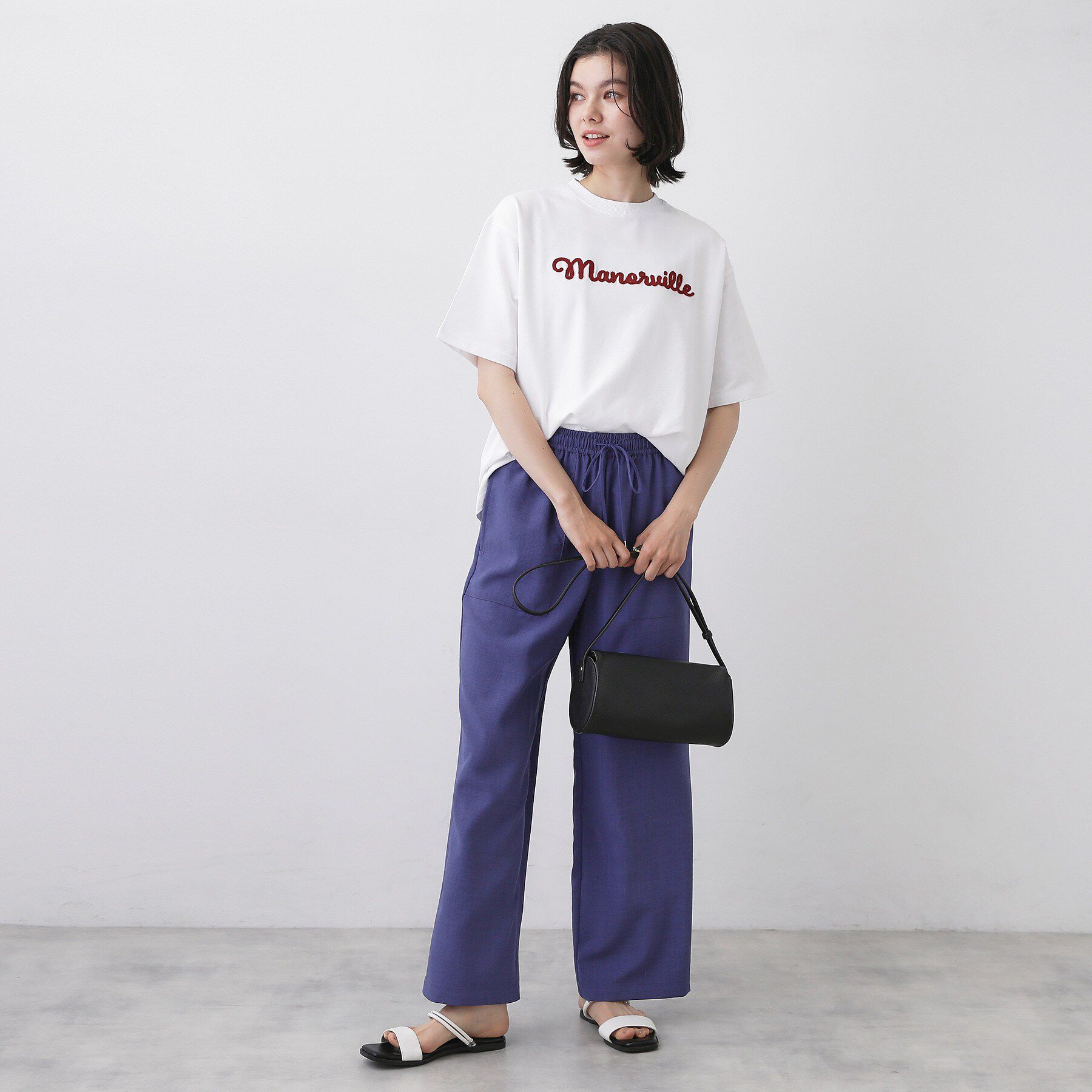Dessin「ロゴ刺繍ミニ裏毛Ｔシャツ」|Tシャツ・カットソー|