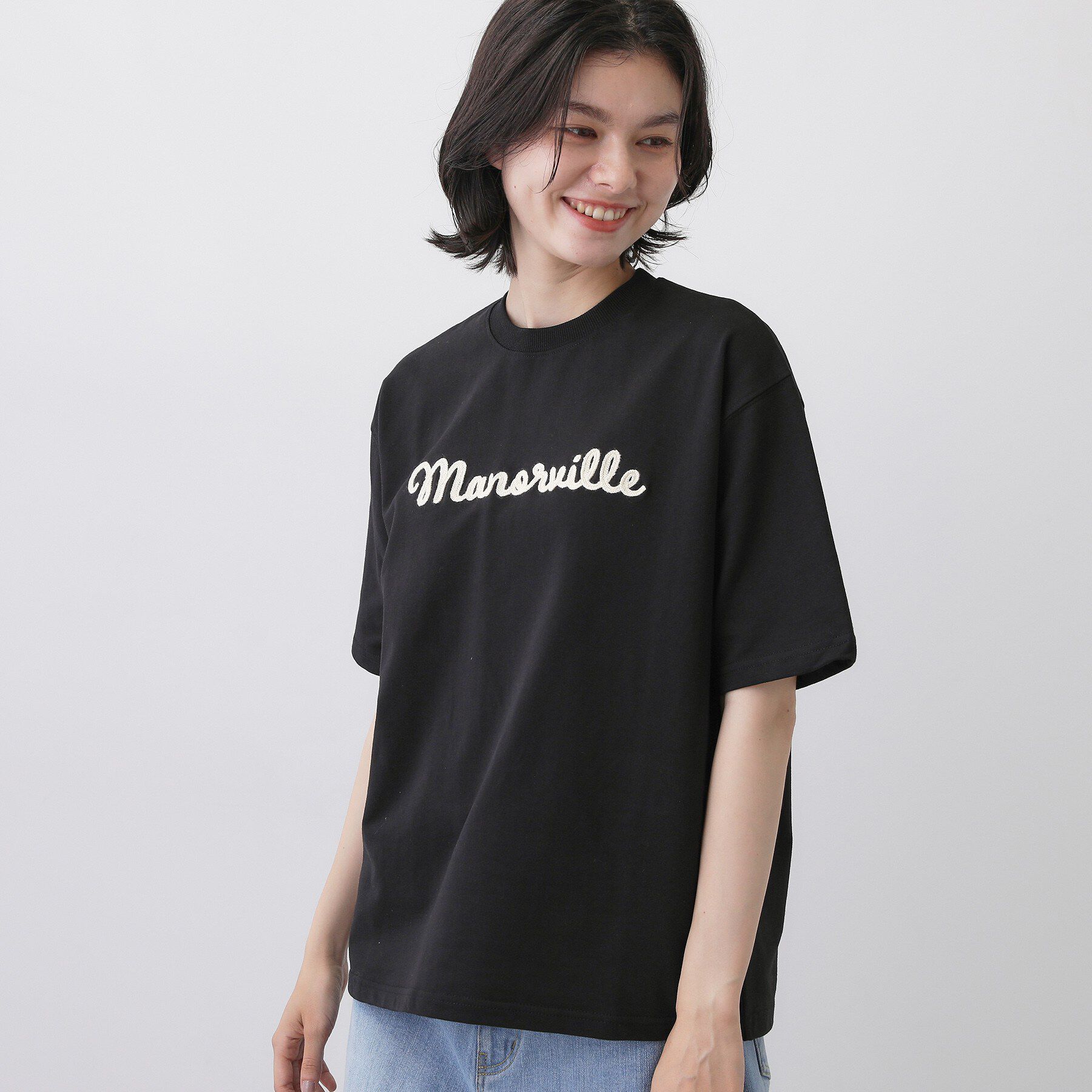 Dessin「ロゴ刺繍ミニ裏毛Ｔシャツ」|Tシャツ・カットソー|