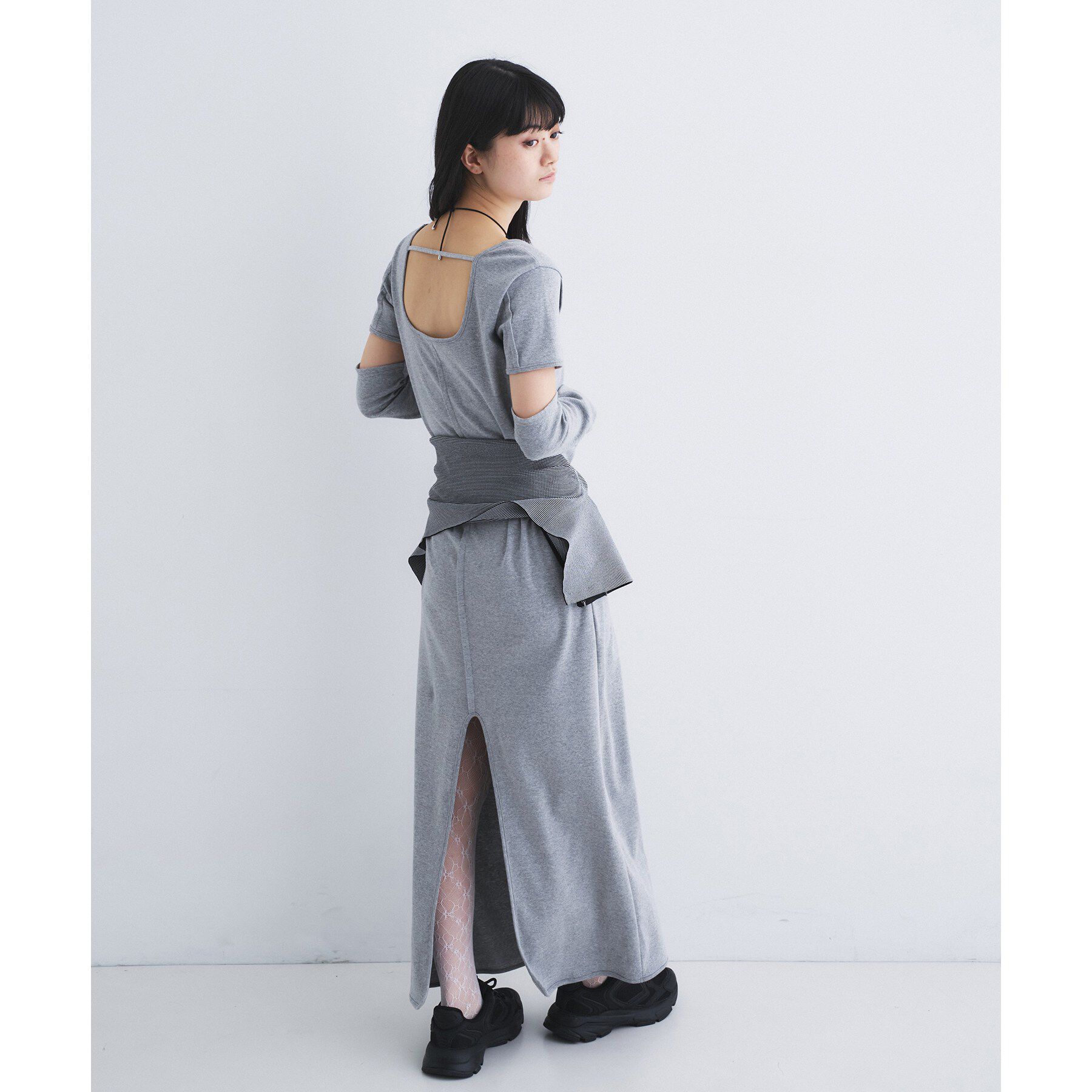 CODE A「arm cover square neck dress」|ワンピース|