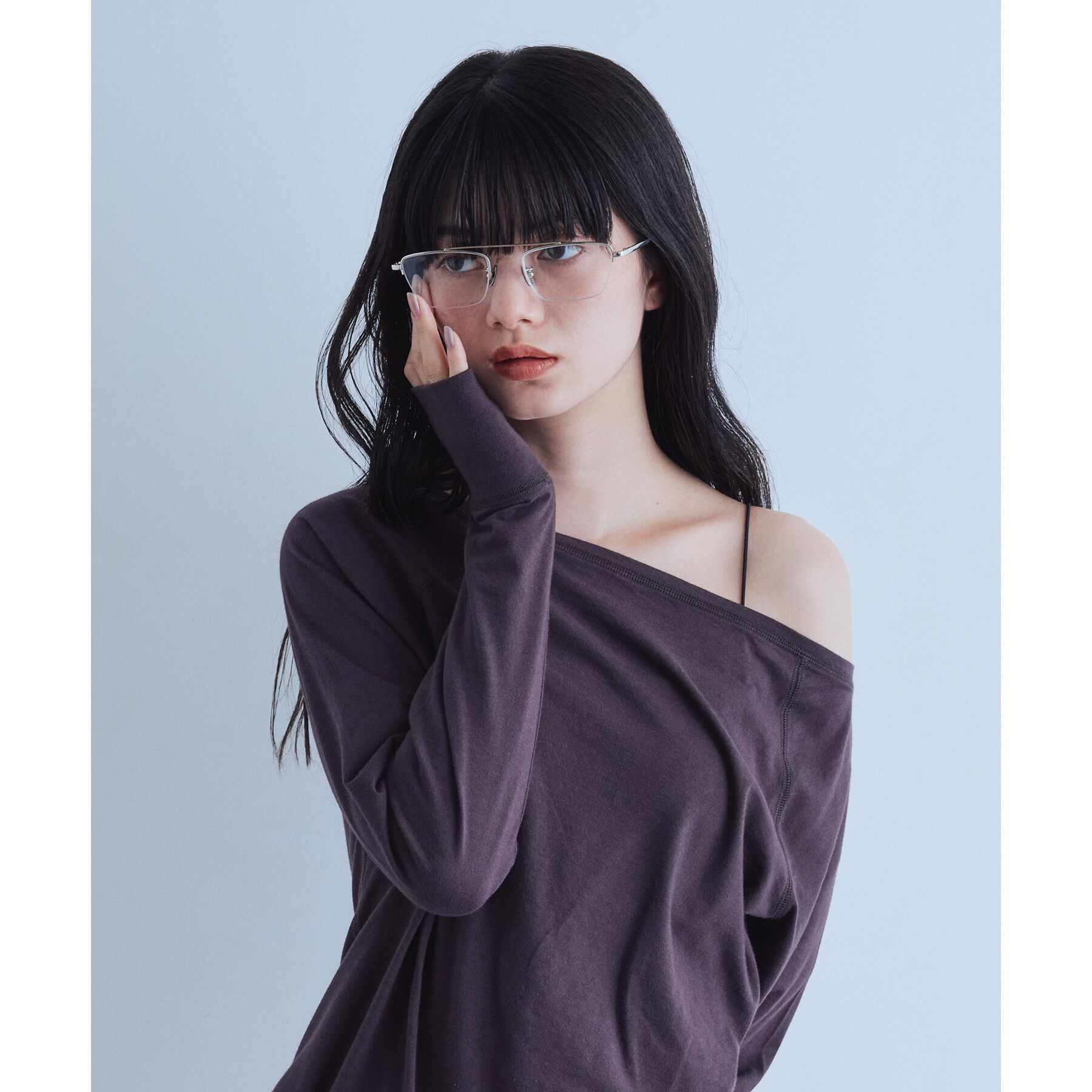 CODE A「heyep｜Bridgeless Half－Frame Glasses」|メガネ|