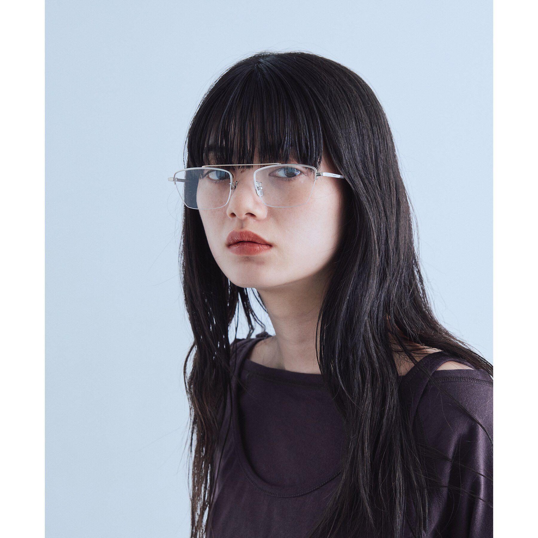 CODE A「heyep｜Bridgeless Half－Frame Glasses」|メガネ|