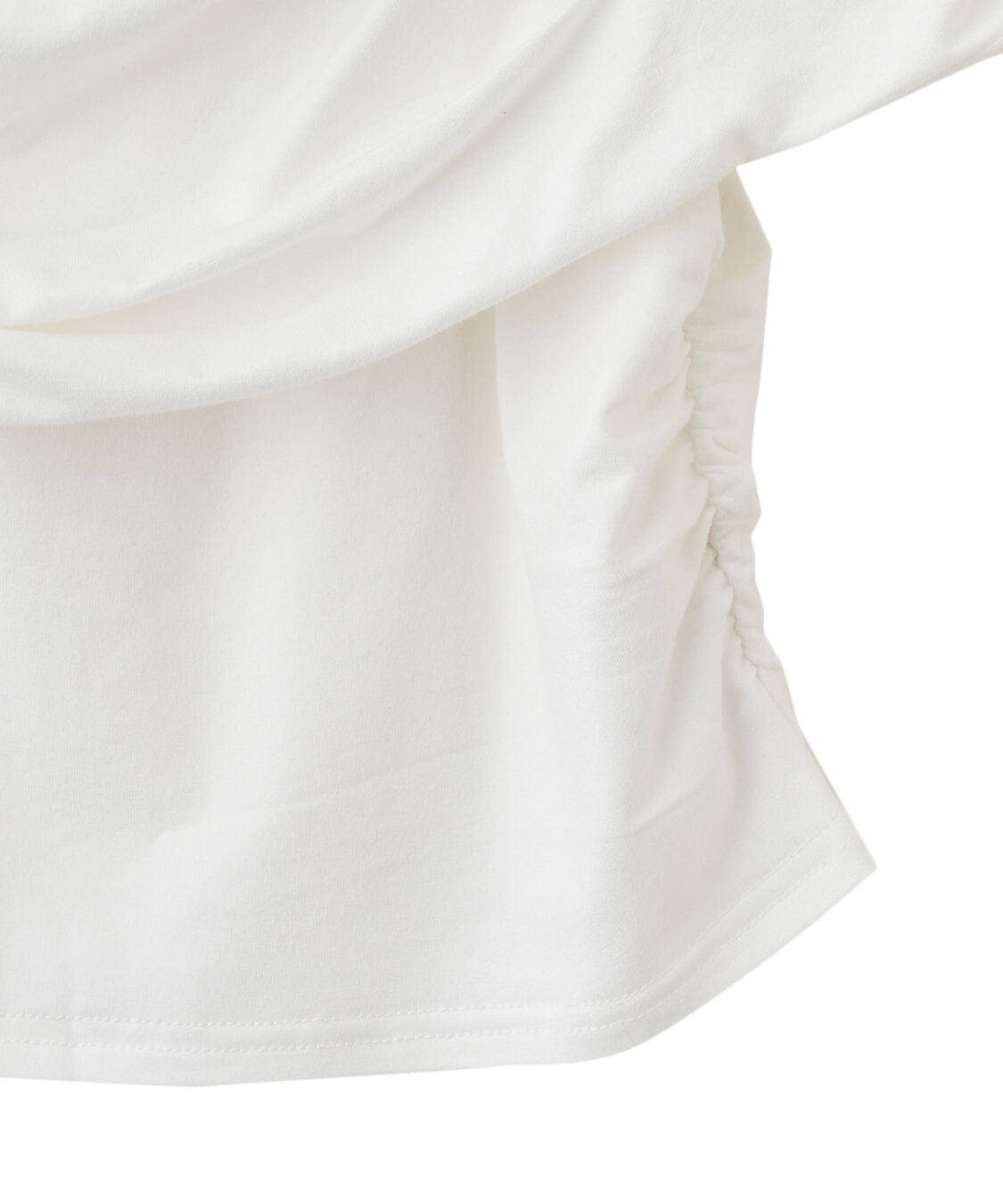 COCO DEAL「アシメギャザーカットソーブラウス」|Tシャツ・カットソー|