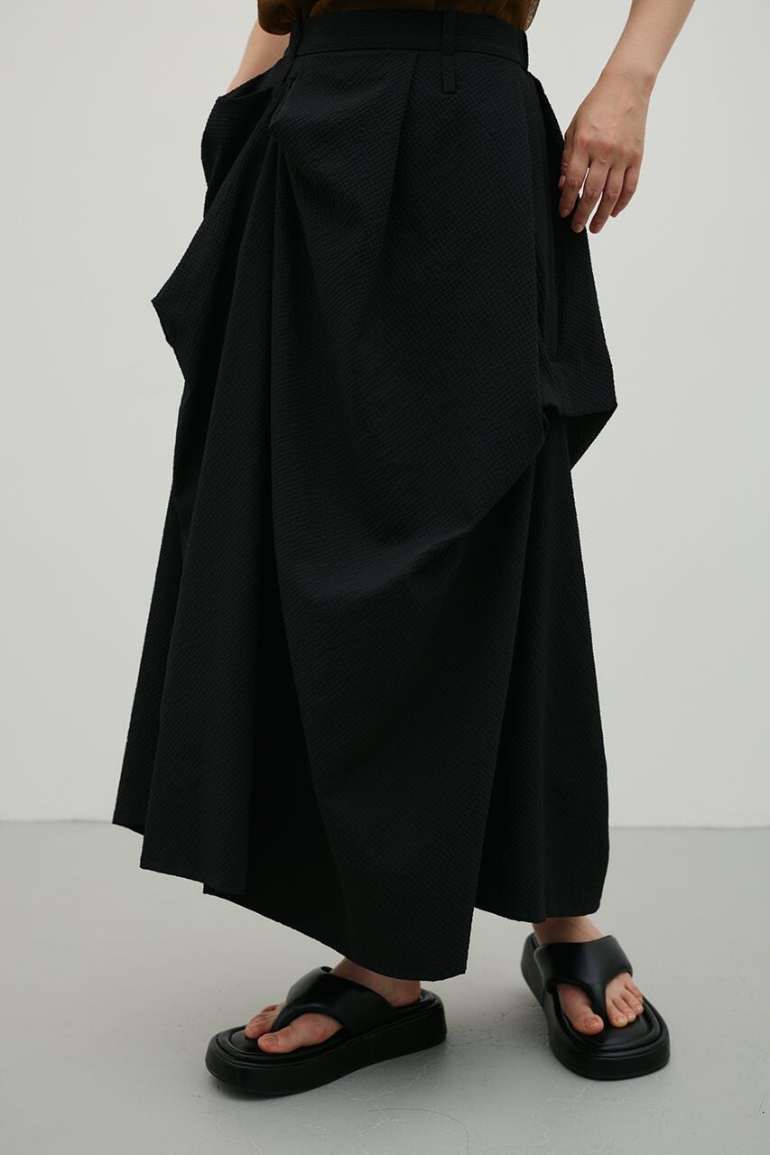 STYLEMIXER「ランダムタックサッカースカート」|スカート|BLK