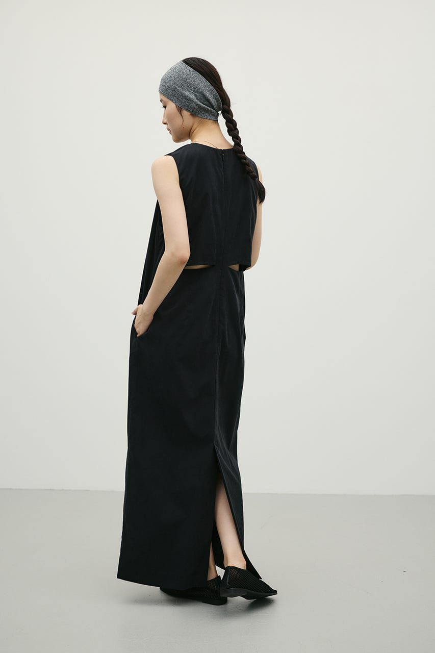 STYLEMIXER「マットサテンバックオープンワンピース」|ワンピース|BLK