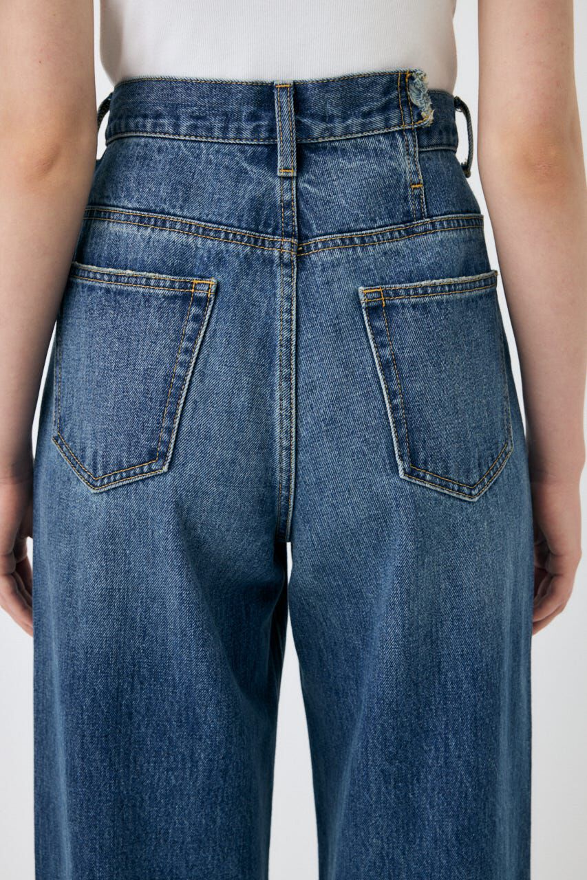 MOUSSY「CROSS WAIST WIDE STRAIGHT」|デニム|