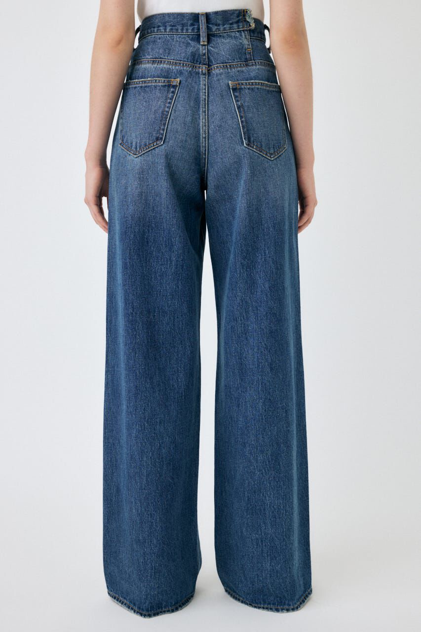 MOUSSY「CROSS WAIST WIDE STRAIGHT」|デニム|