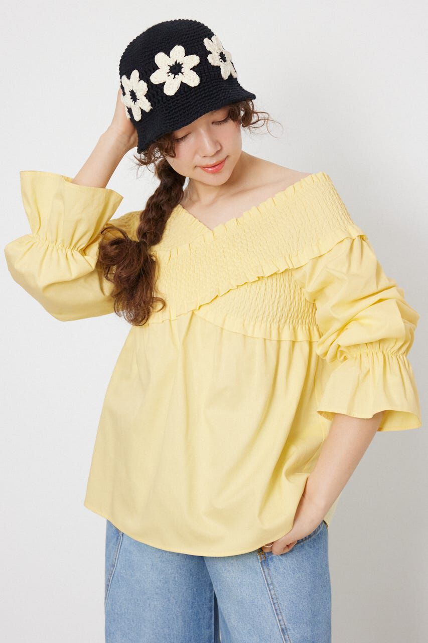 RODEO CROWNS「シャーリング2WAYトップス」|シャツ・ブラウス|