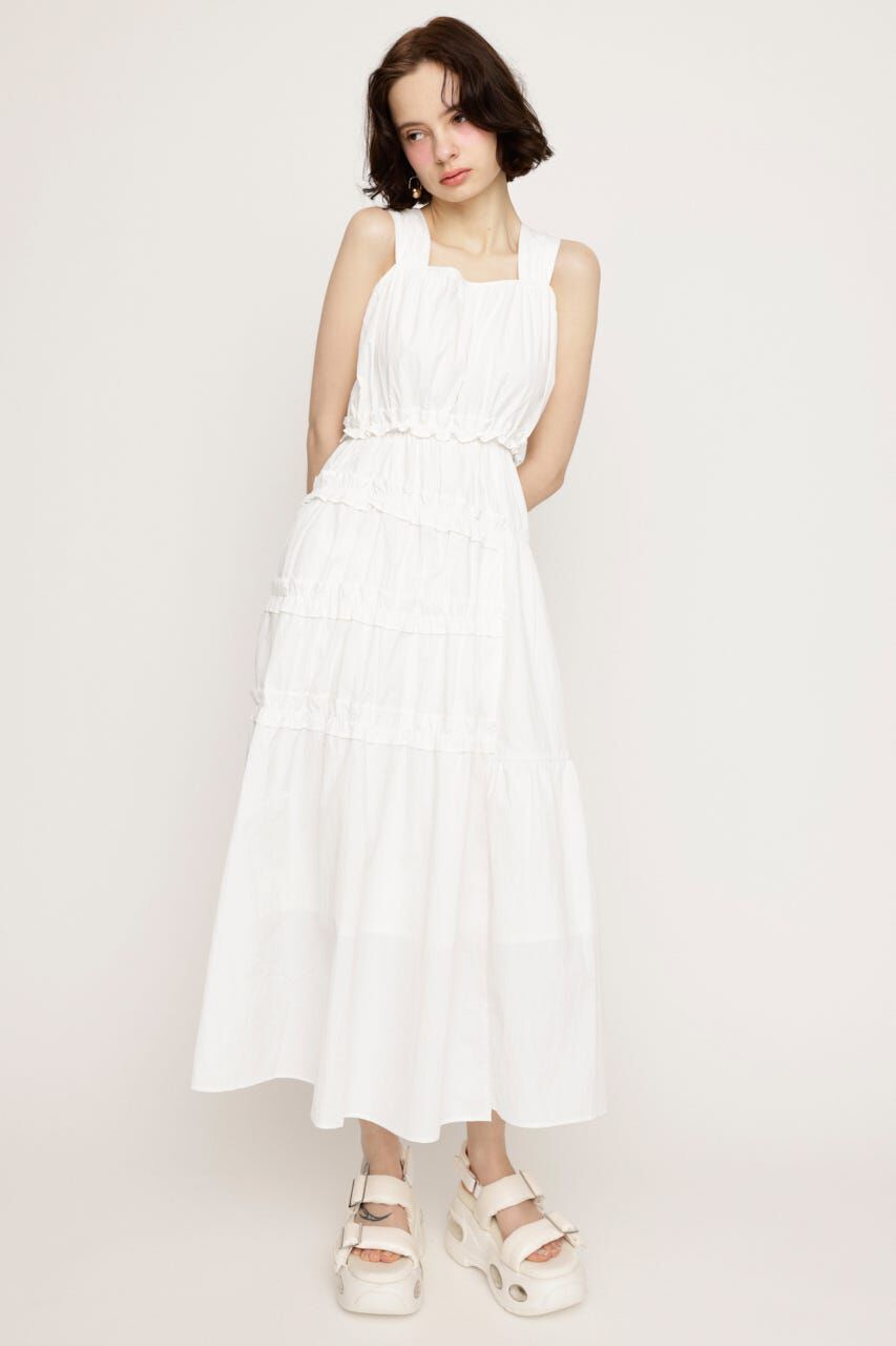SLY「ASYMMETRY FRILL ロングワンピース」|ワンピース|